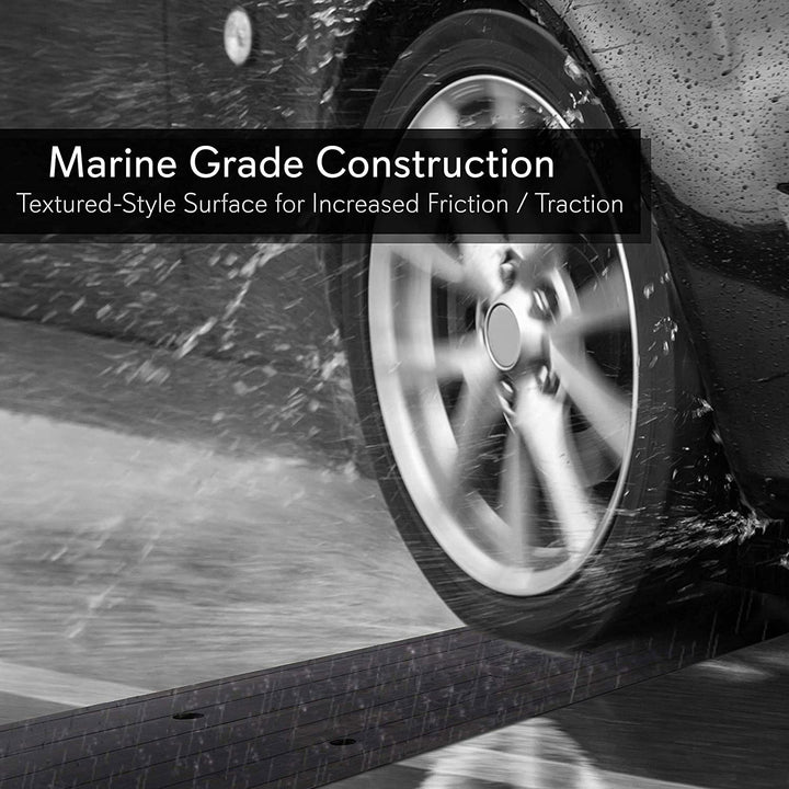 Pyle PCRBDR24 Car/Truck Rubber Curbside Driveway Ramp Threshold Bridge Track - VMInnovations