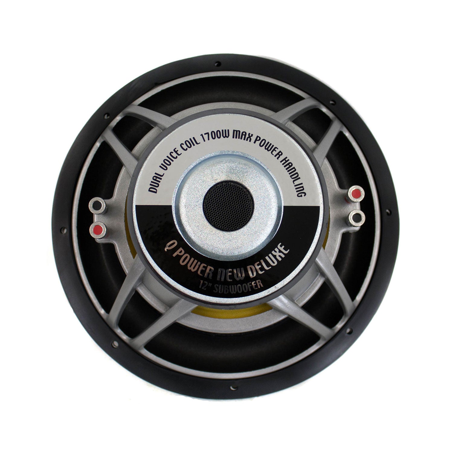 QPower Dual Port 12 Inch Vented Subwoofer Box and 1700 Watt Subwoofer (2 Pack)