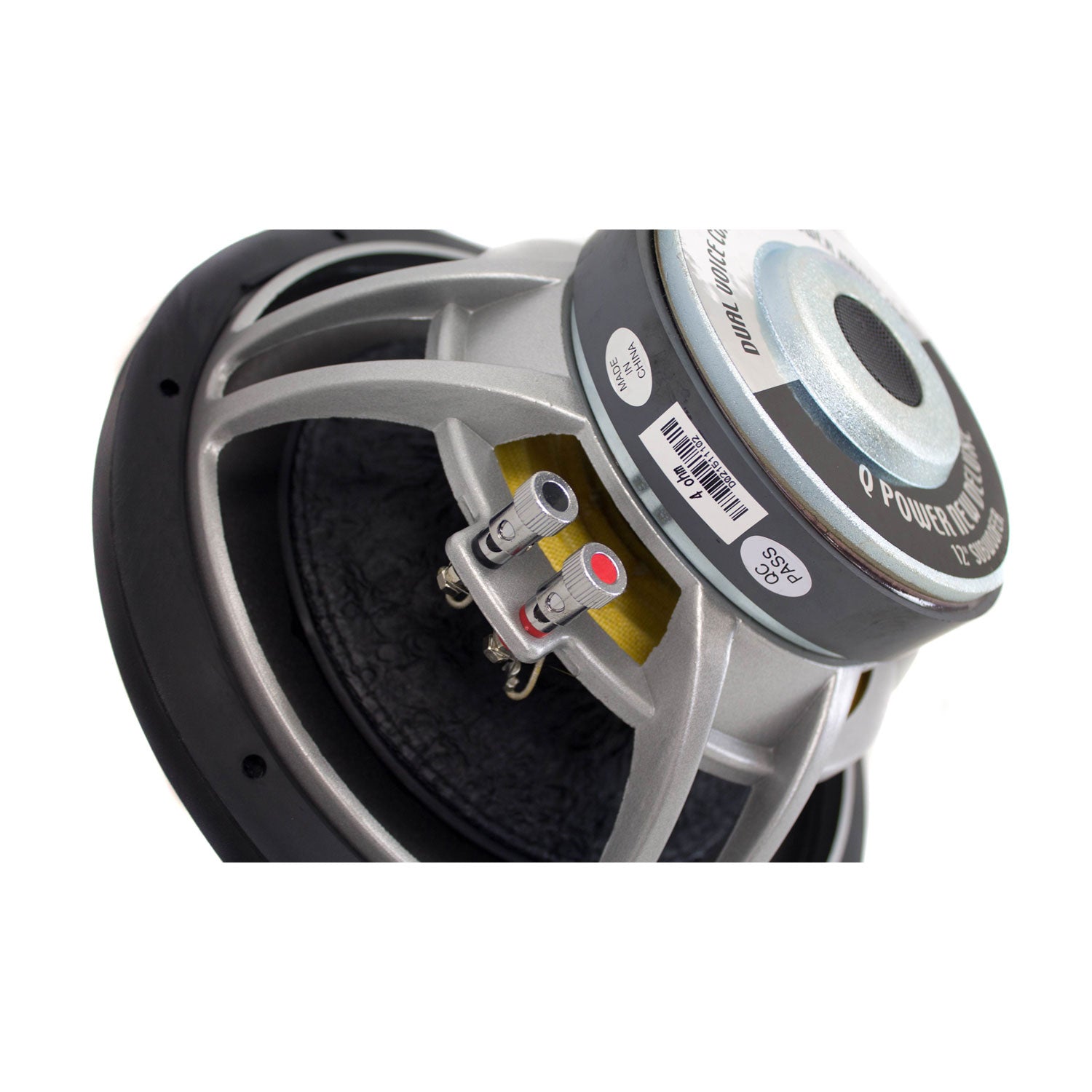 QPower Dual Port 12 Inch Vented Subwoofer Box and 1700 Watt Subwoofer (2 Pack)