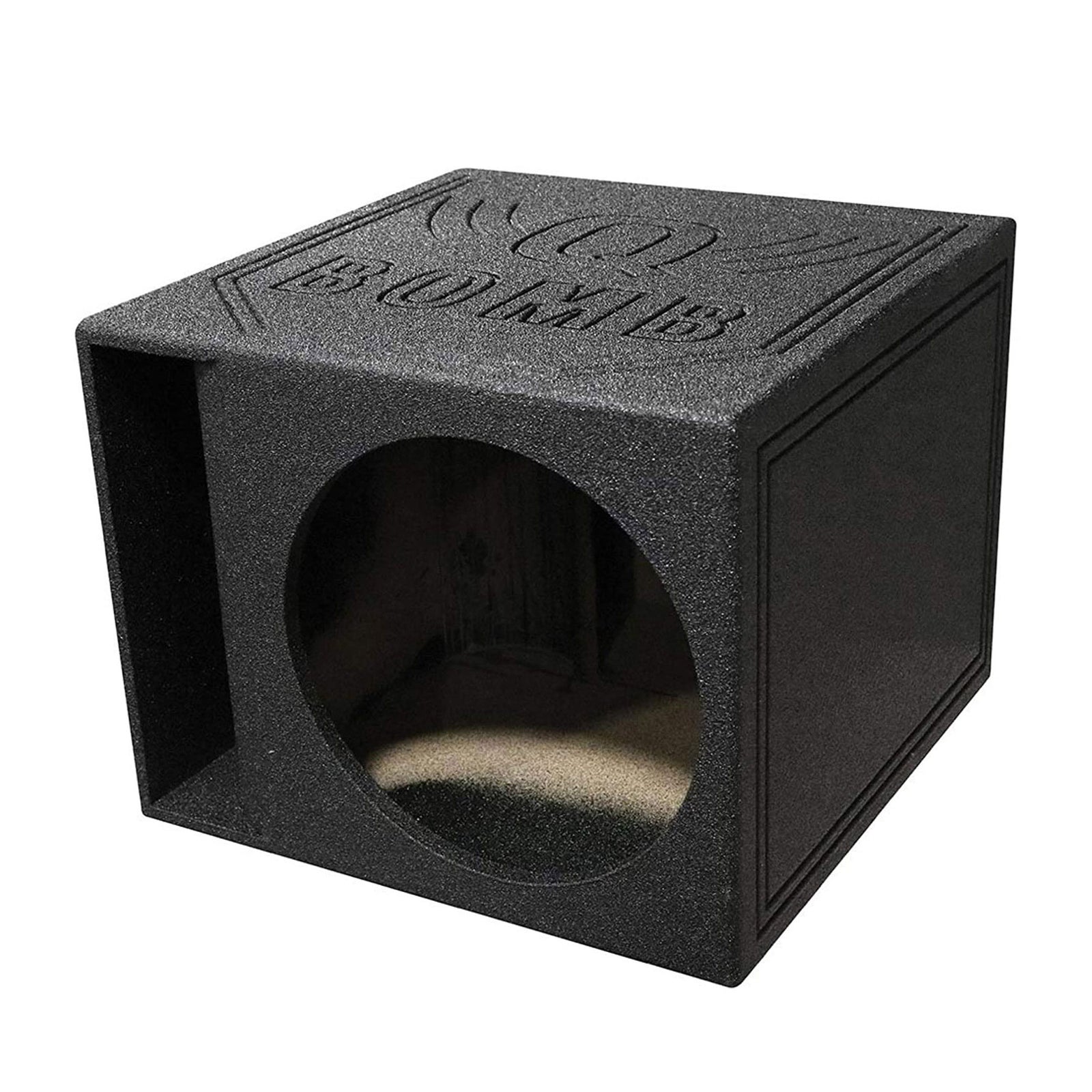 QPower QBOMB15HP Single 15 Inch Vented Side Ported Speaker Round Enclosure Box - VMInnovations