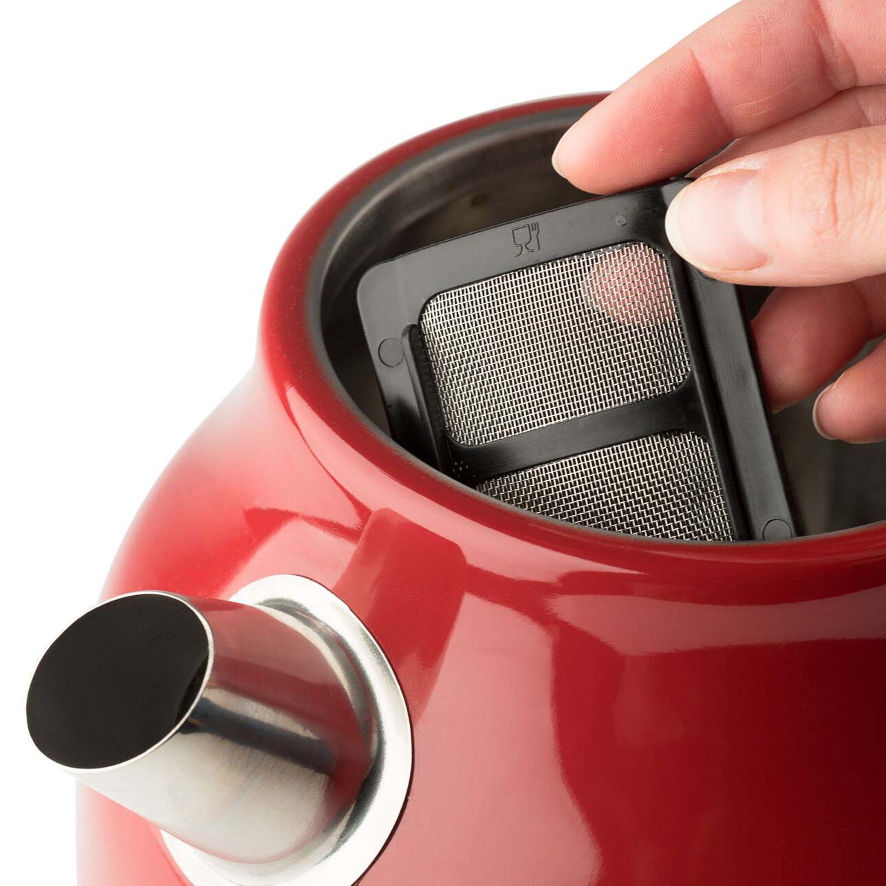 Haden Dorset 1.7L Stainless Steel Electric Kettle with Auto Shut Off, Red (Used) - VMInnovations