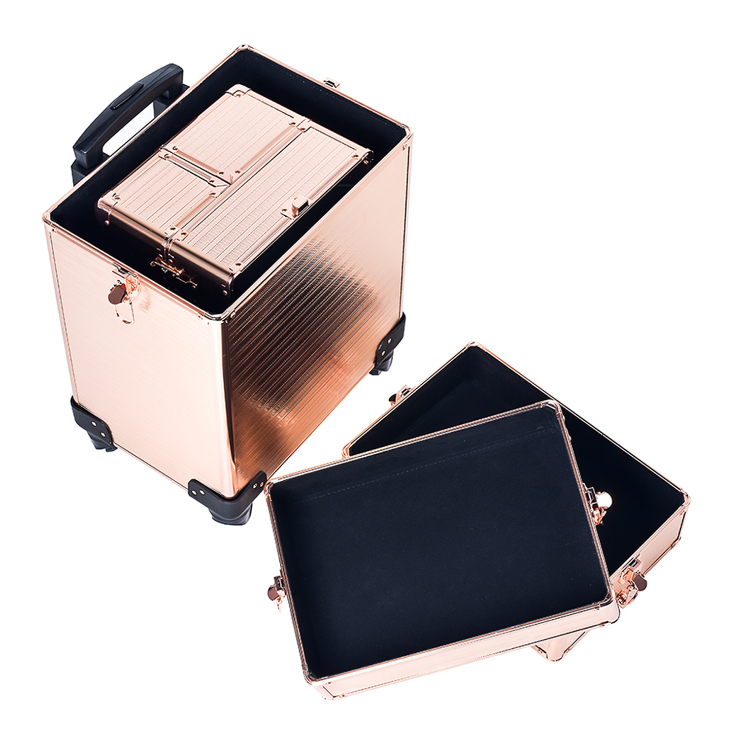 Channcase 4in1 Professional Makeup Trolley Cart w/ Wheels, Rose Gold (For Parts) - VMInnovations
