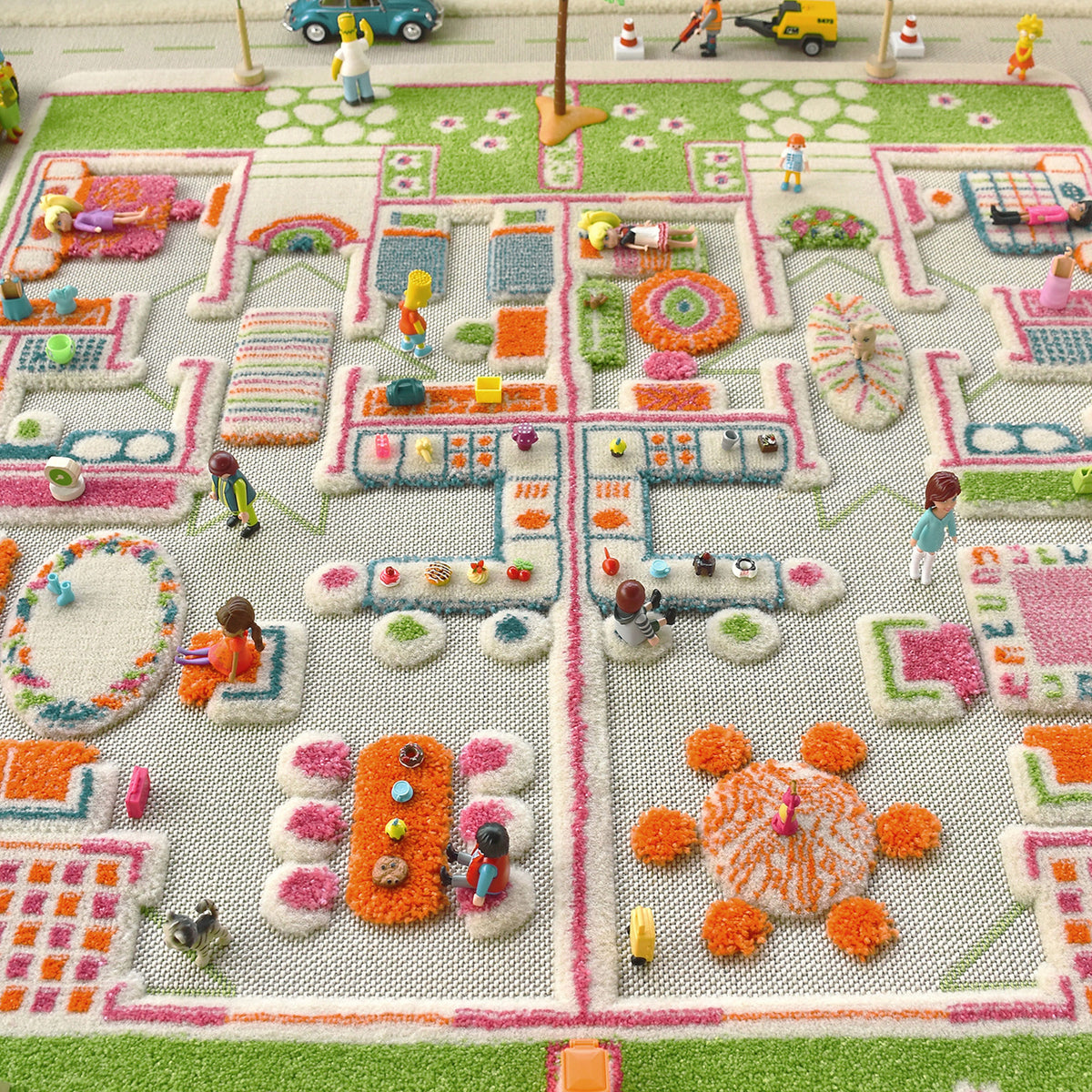 IVI 3D Play Carpet 71 x 52.5 Inch Beach House Floor Rug Mat for Kids, Large - VMInnovations