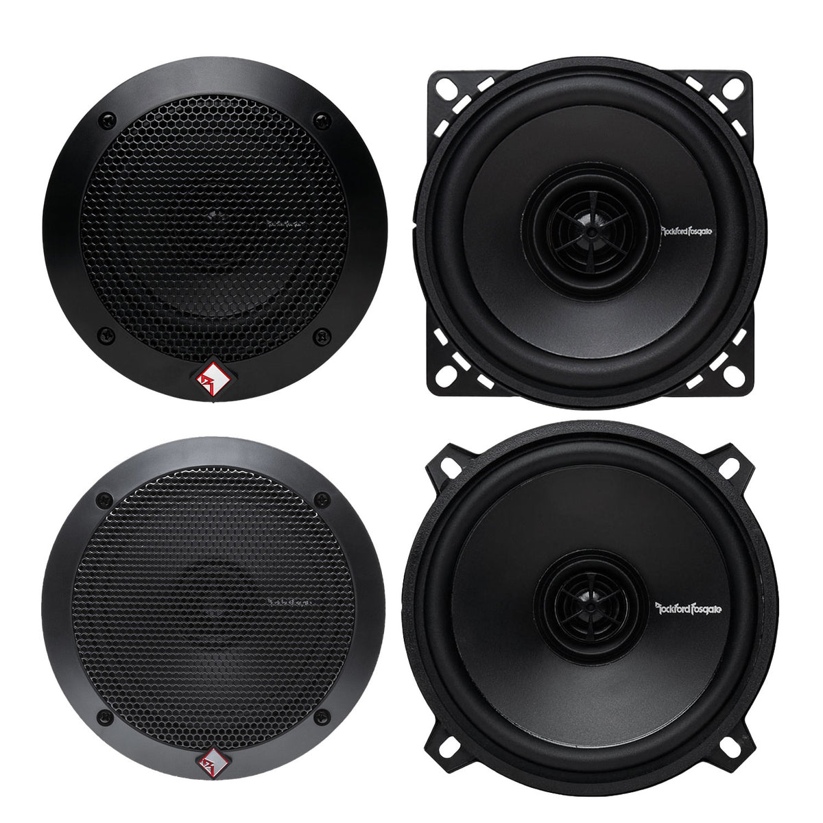 Rockford Fosgate R14X2 4 Inch Speaker (Pair) & R1525X2 5.25 Inch Speaker (Pair)