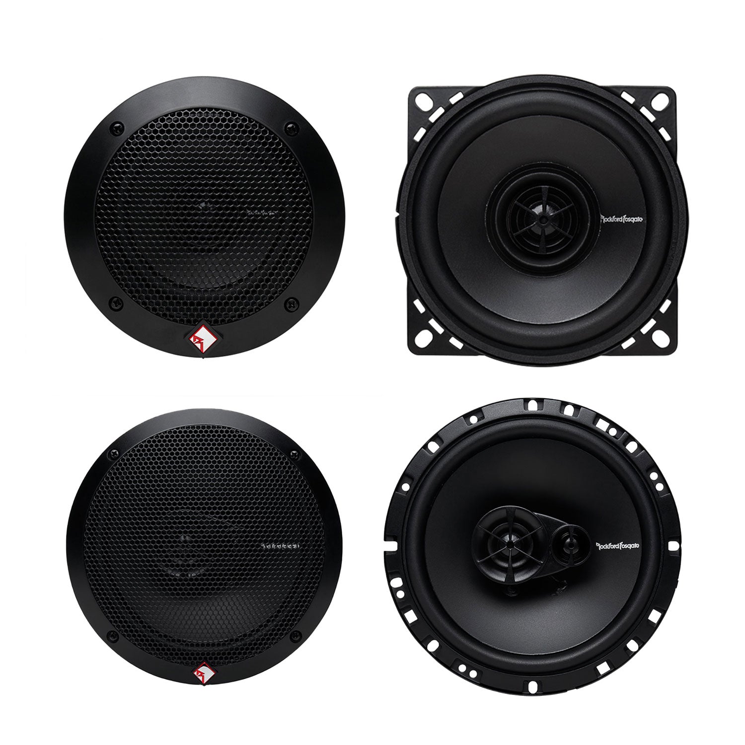 Rockford Fosgate R14X2 4 Inch Speaker (Pair) & R165X3 6.5 Inch Speaker (Pair)