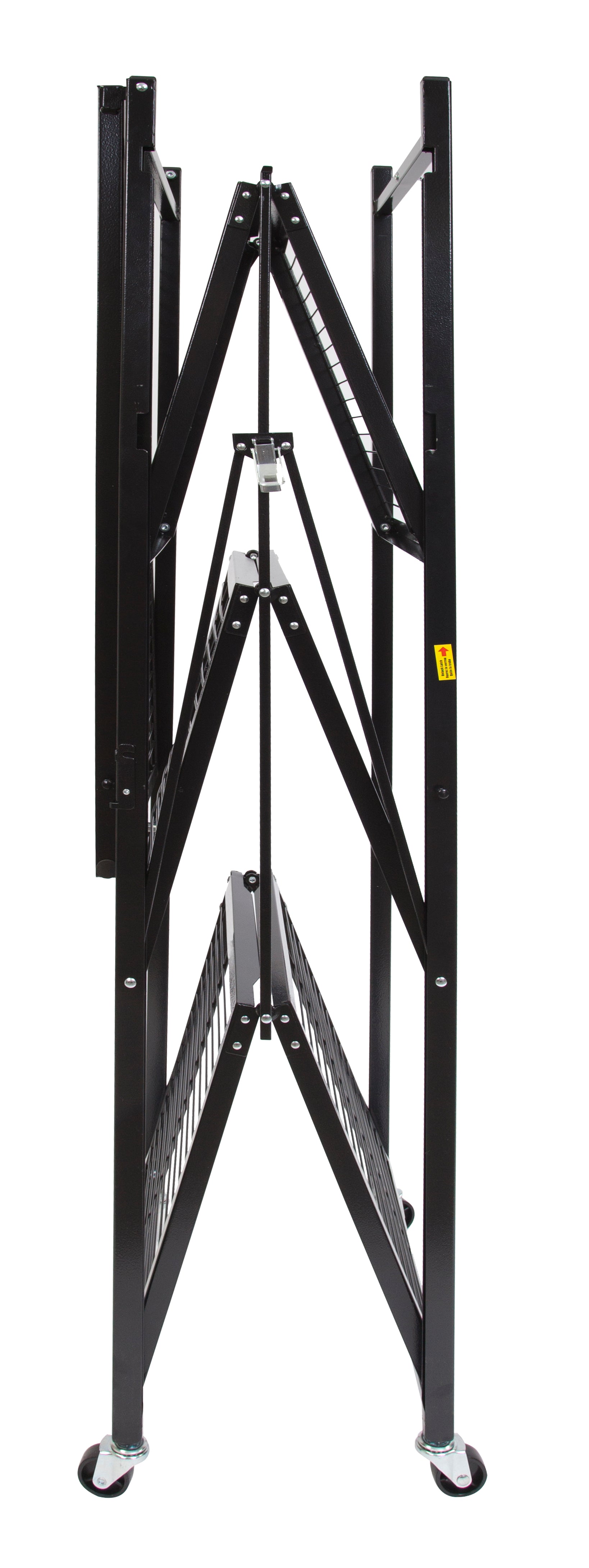 Origami Wheeled 4-Shelf Folding Steel Wire Shelving, (For Parts)