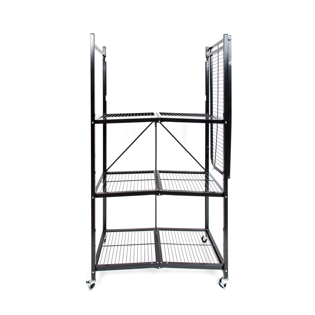 Origami Wheeled 4-Shelf Folding Steel Wire Shelving, (For Parts)