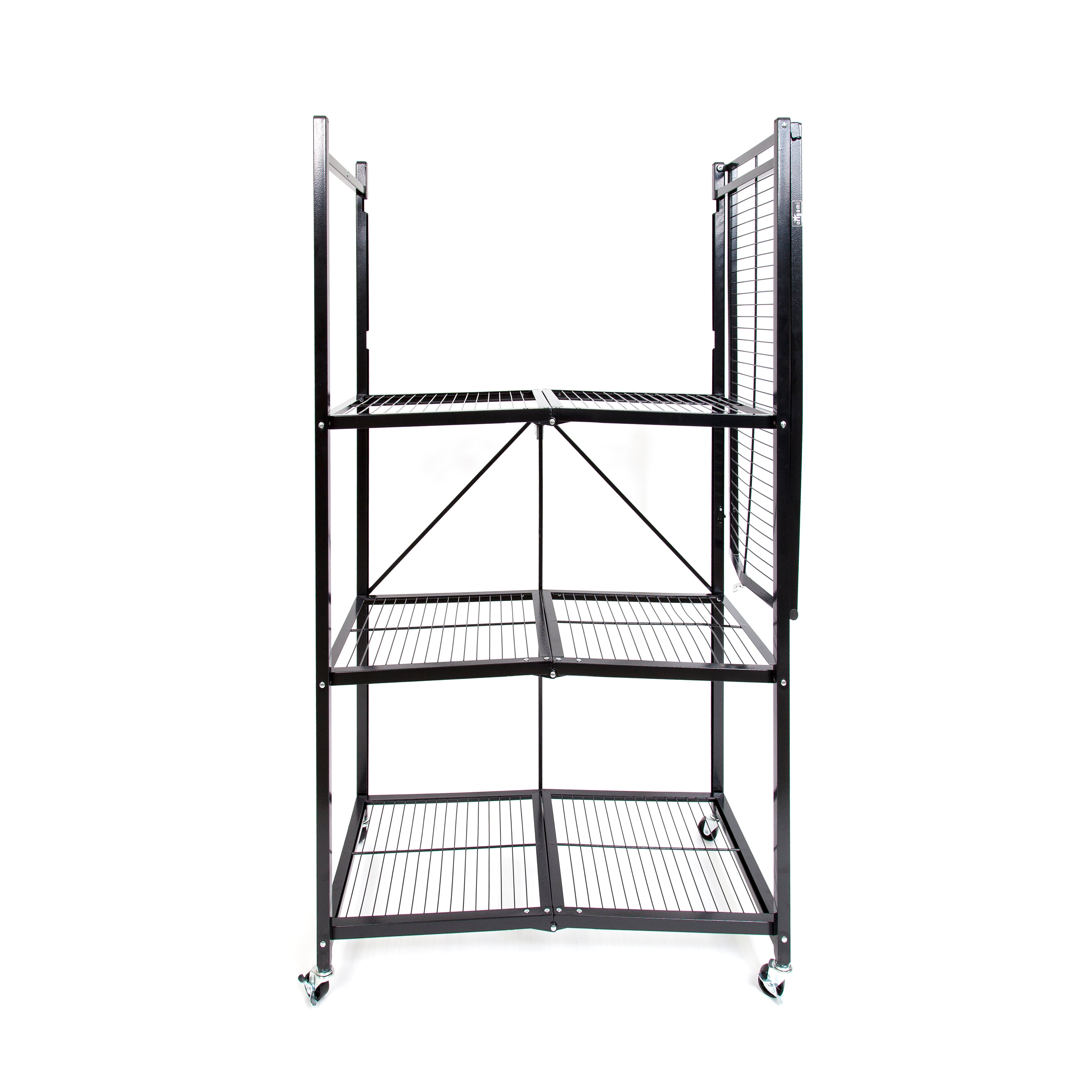 Origami Wheeled 4-Shelf Folding Steel Wire Shelving, (For Parts)