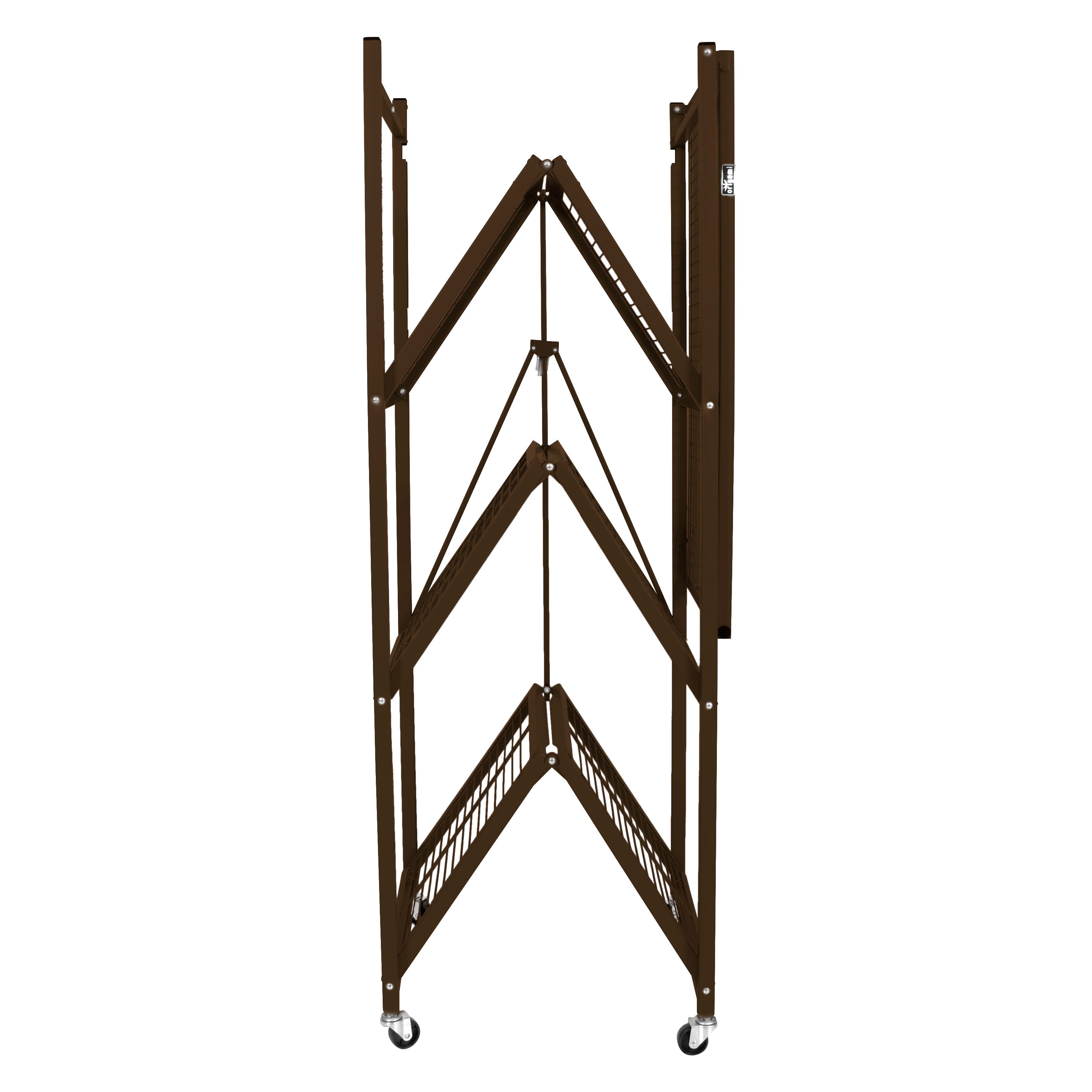 Origami 4-Shelf Multi-Purpose Foldable Storage Rack, Bronze (Open Box) - VMInnovations