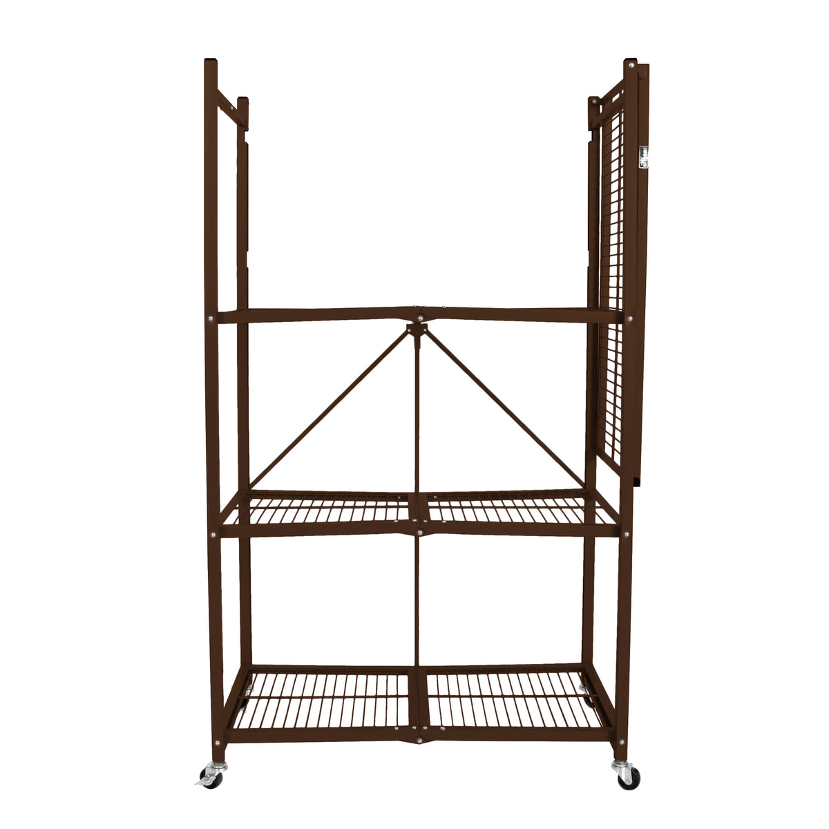 Origami 4-Shelf Multi-Purpose Foldable Storage Rack, Bronze (Used)