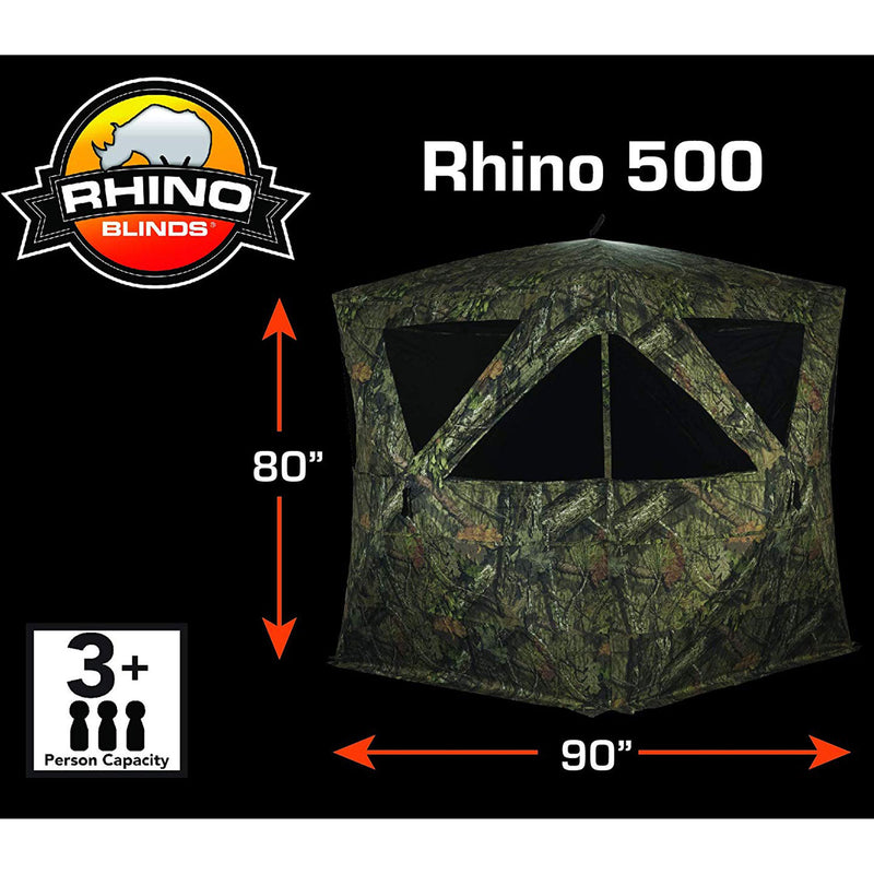 Rhino Blinds R500-MOC Beak Up Country 4 Person Hunting Ground Blind