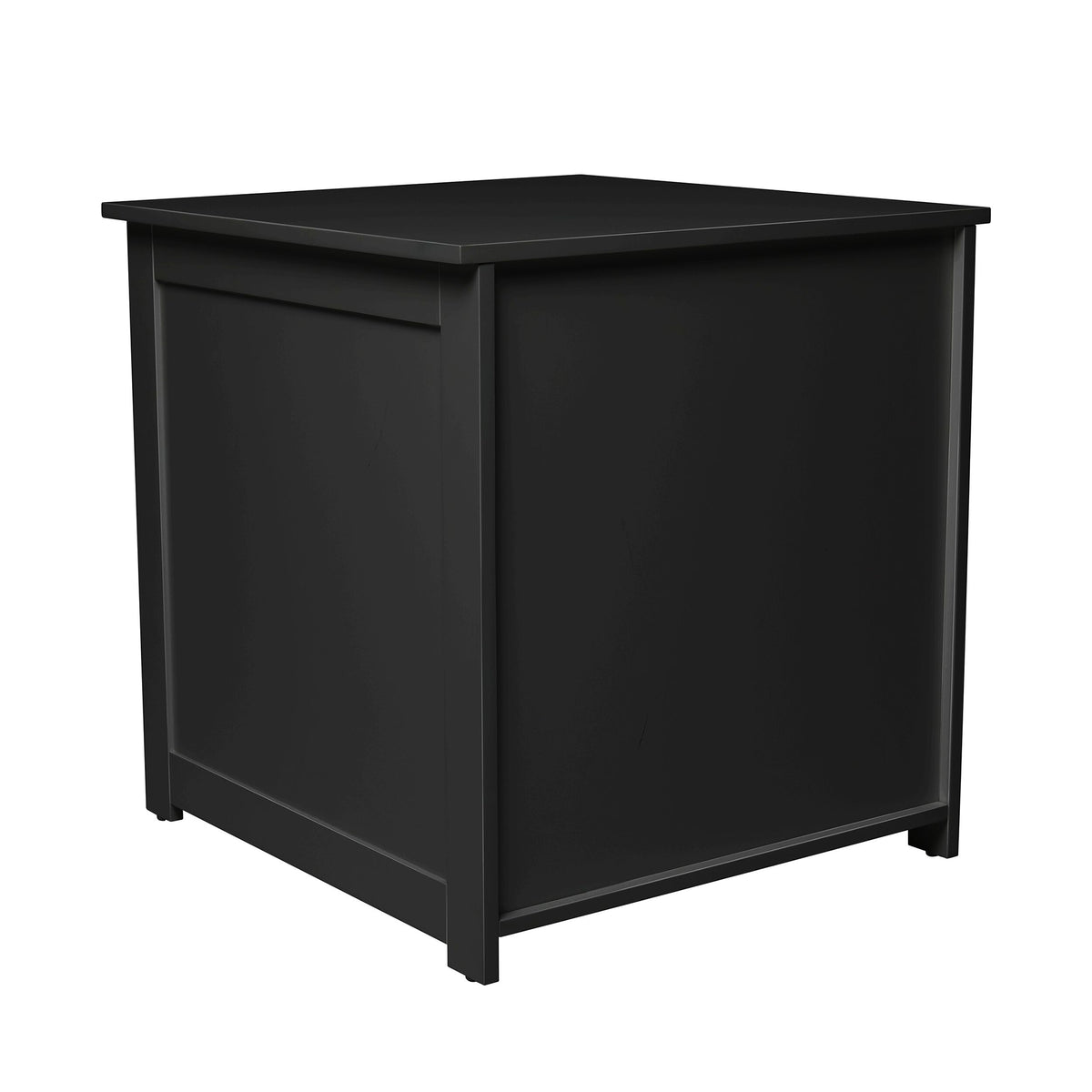 Merry Products Pet Cat Washroom Bench Box with Removable Partition Wall, White + zoovilla Kitty Litter Loo Indoor Hidden Litter Box Furniture Enclosure, Black