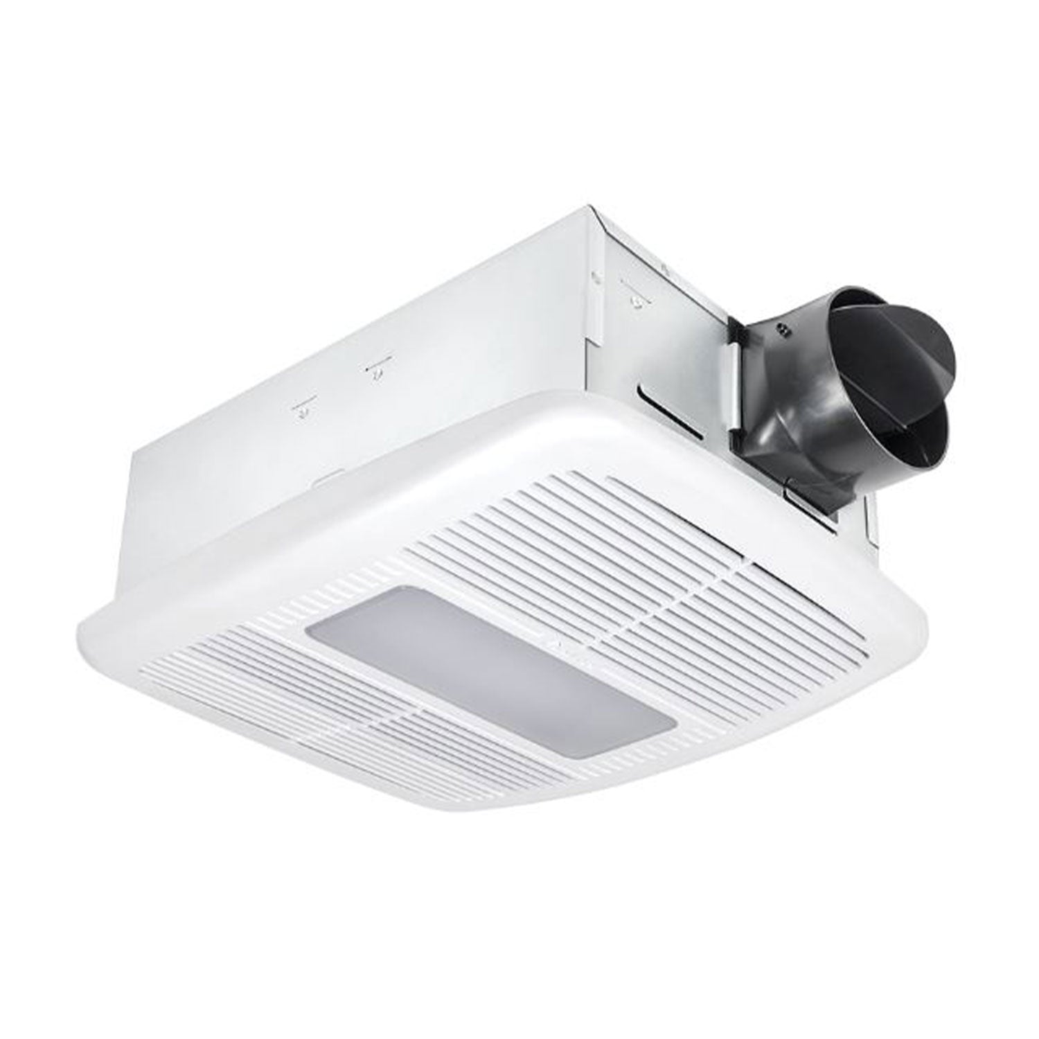 Delta Electronics 80 CFM Bath Fan LED Dimmable Light with Heater, White (2 Pack)