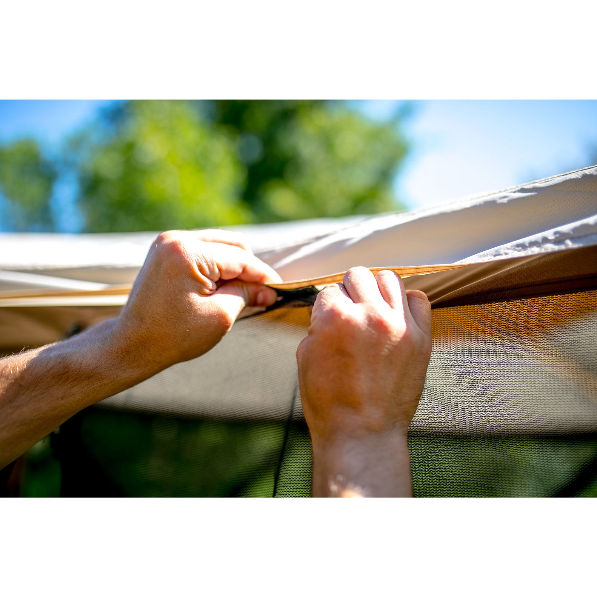 Clam Quick Set Escape/Sky Screened Gazebo Canopy Rain Fly Tarp, Tan (Open Box) - VMInnovations
