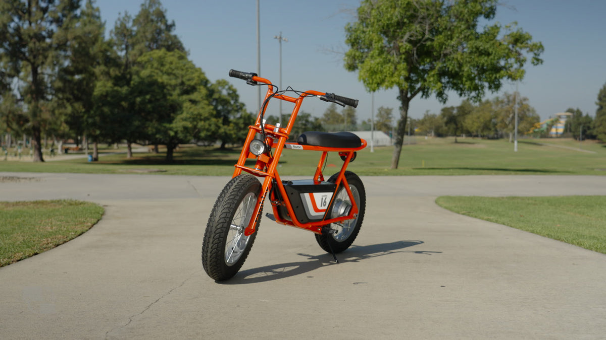 Razor Rambler 16 Electric Retro Minibike with 350W Motor & 36V Battery, Red