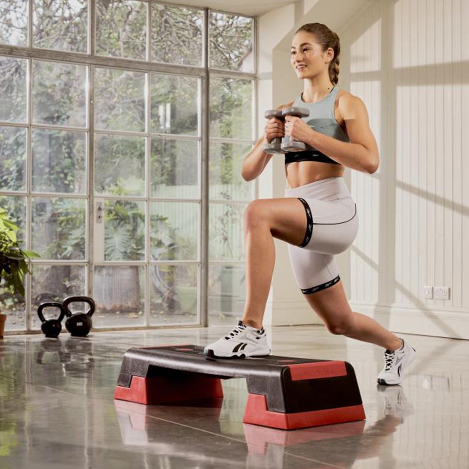 Reebok Fitness Aerobic and Strength Training Workout Step, Red (Open Box)
