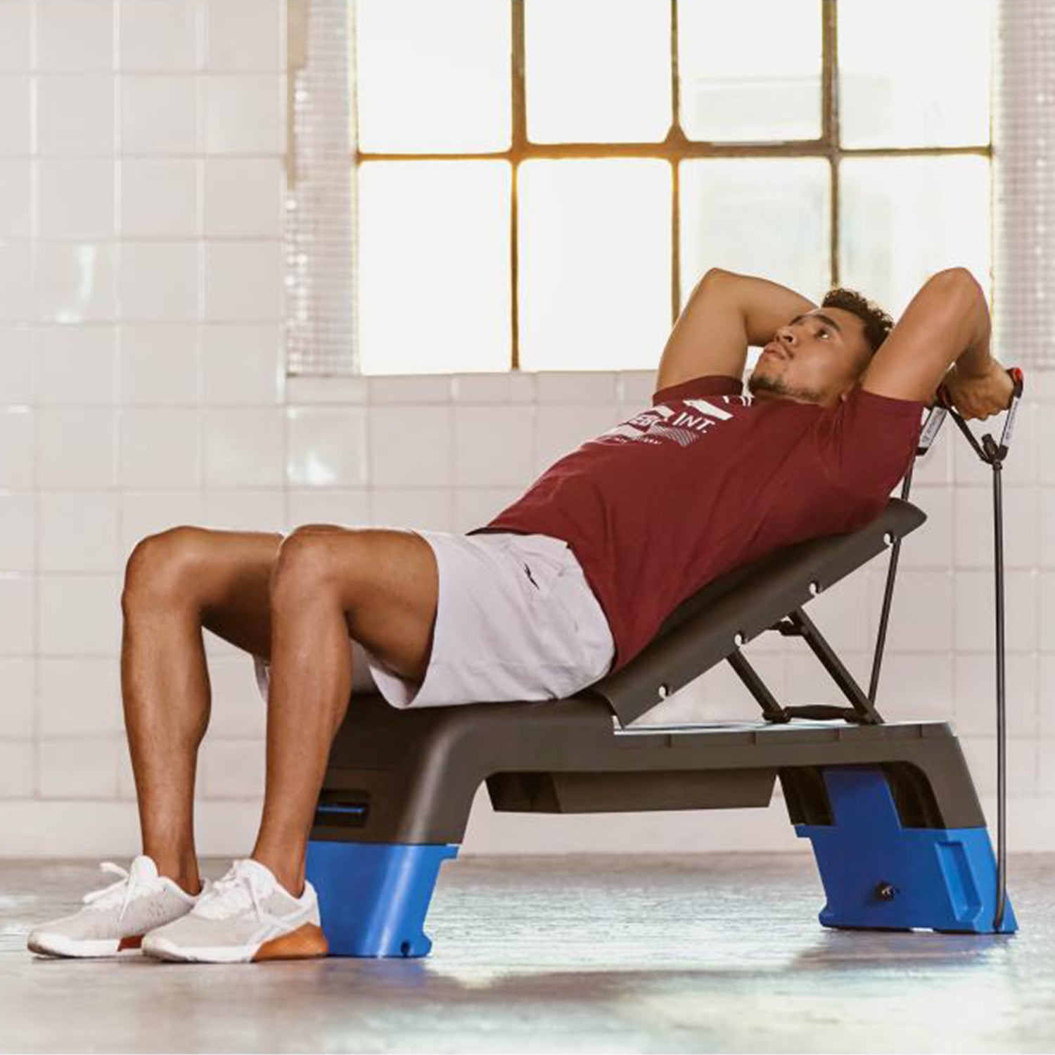 Reebok Fitness Multipurpose Aerobic and Strength Training Workout Deck, Blue