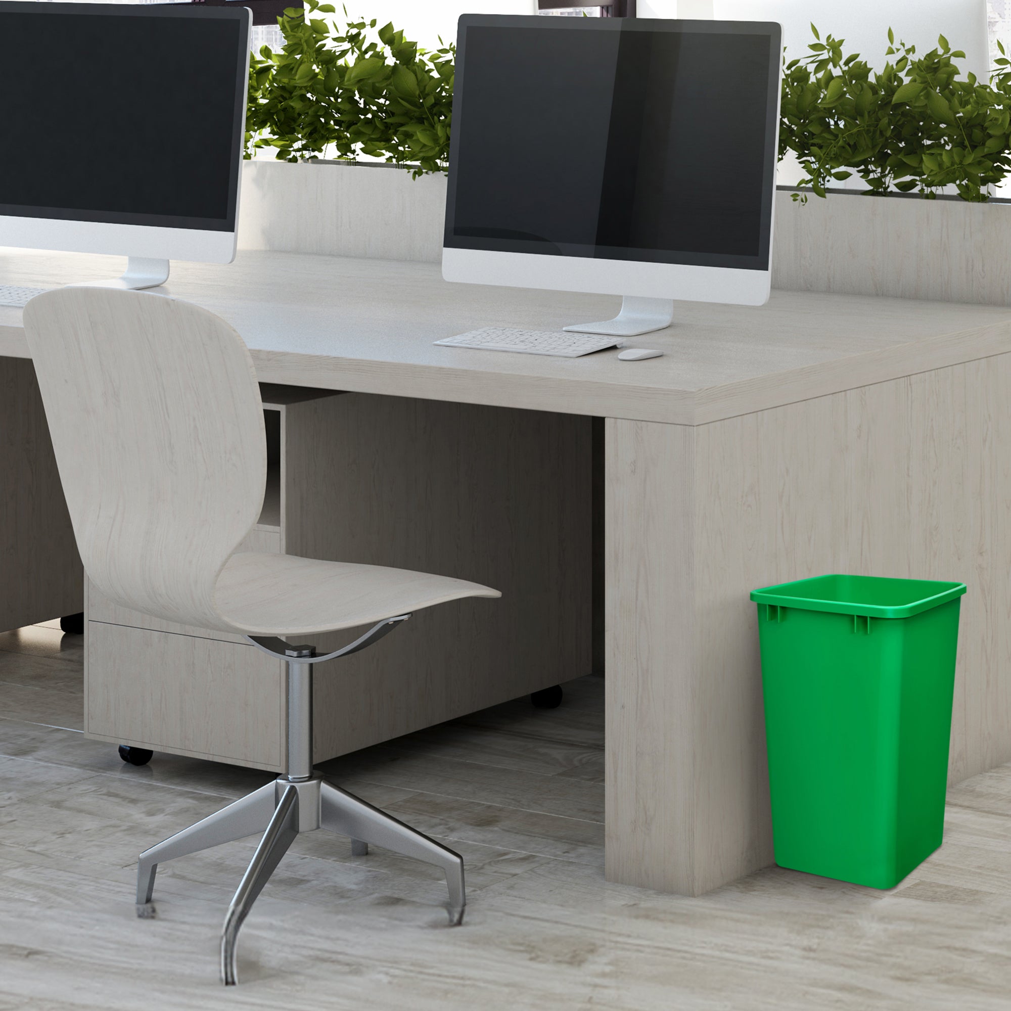 Rev-A-Shelf Polymer Replacement 35 qt. Trash Bin, Green, 2 Pack, RV-35-19-2 - VMInnovations