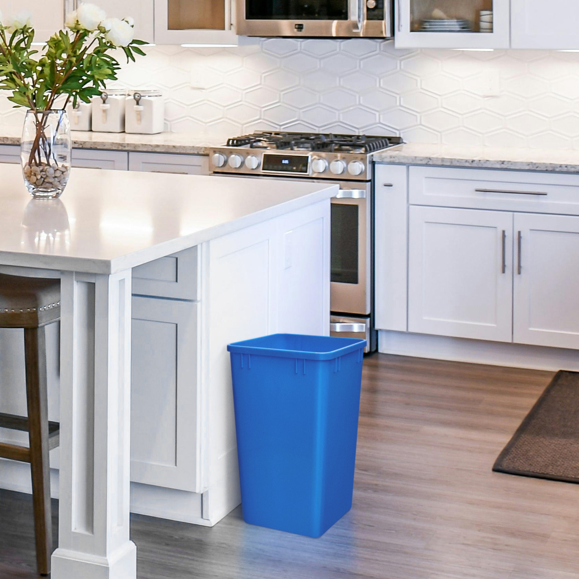 Rev-A-Shelf Polymer Replacement 35 qt. Trash Bin, Blue, 2 Pack, RV-35-22-2 - VMInnovations