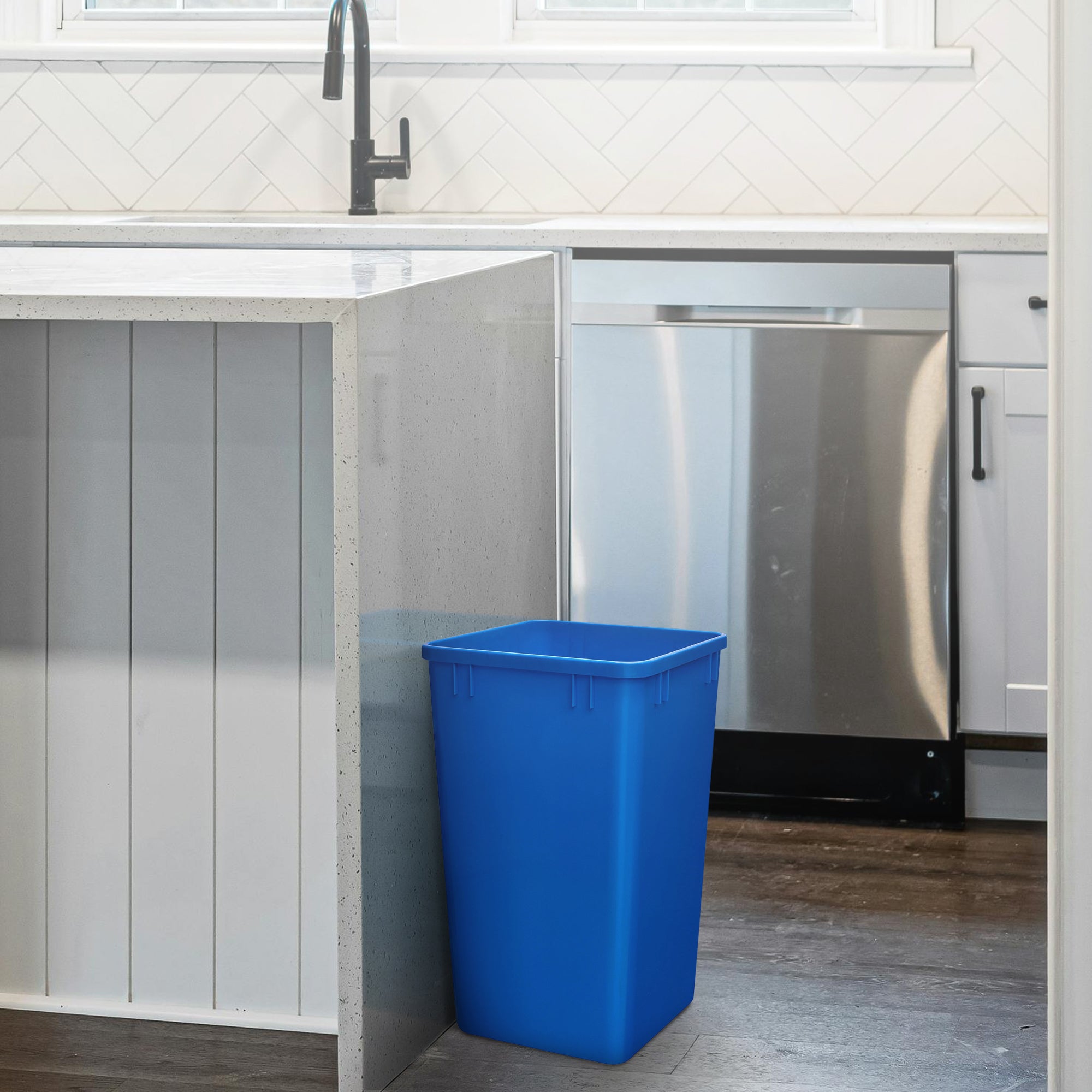 Rev-A-Shelf Polymer Replacement 35 qt. Trash Bin, Blue, 2 Pack, RV-35-22-2 - VMInnovations