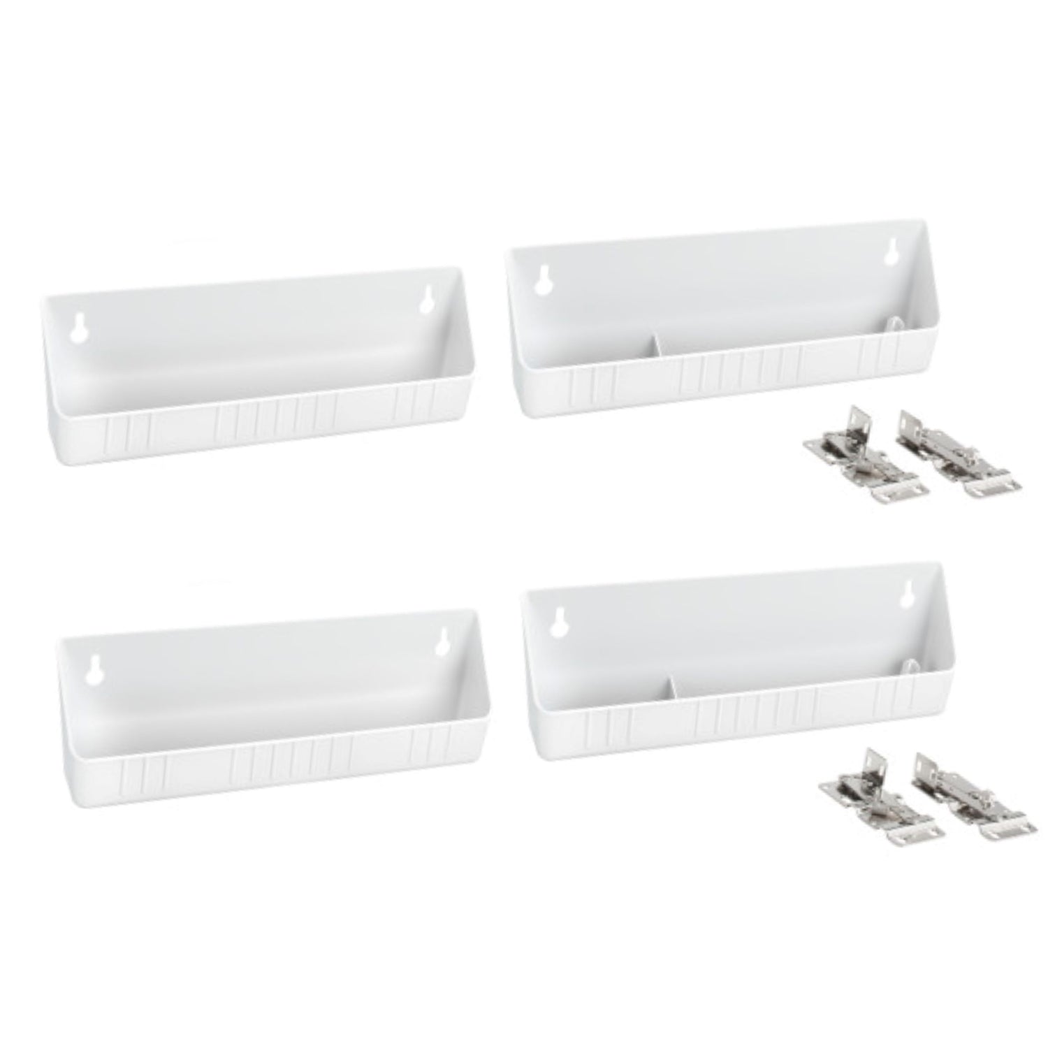 Rev-A-Shelf 6572-11-11-52 11" Kitchen Sink Front Tip-Out Trays, White (2 Pack)