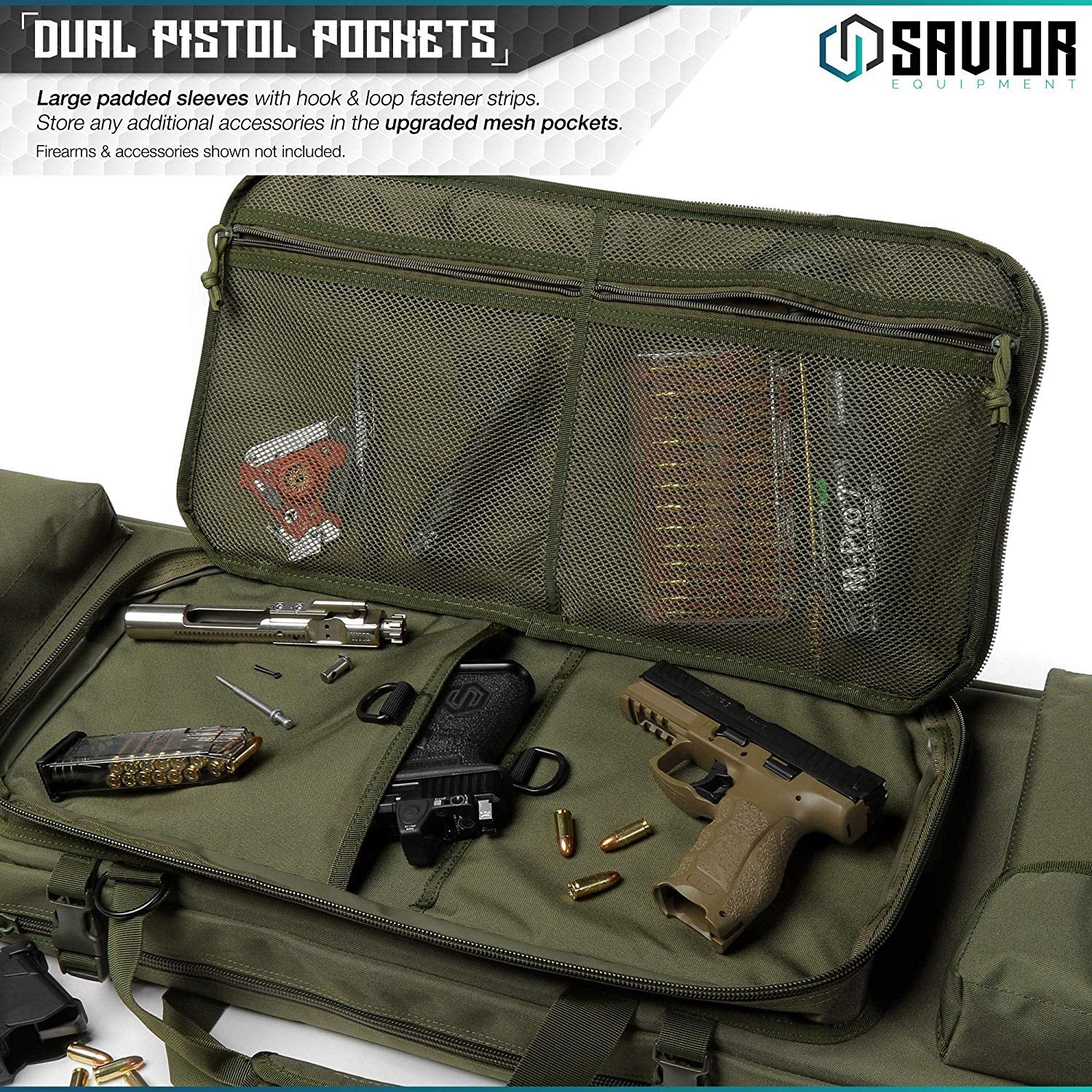 Savior Green Urban Warfare Double Rifle Gun Carrying Case, 46 Inch (Used)