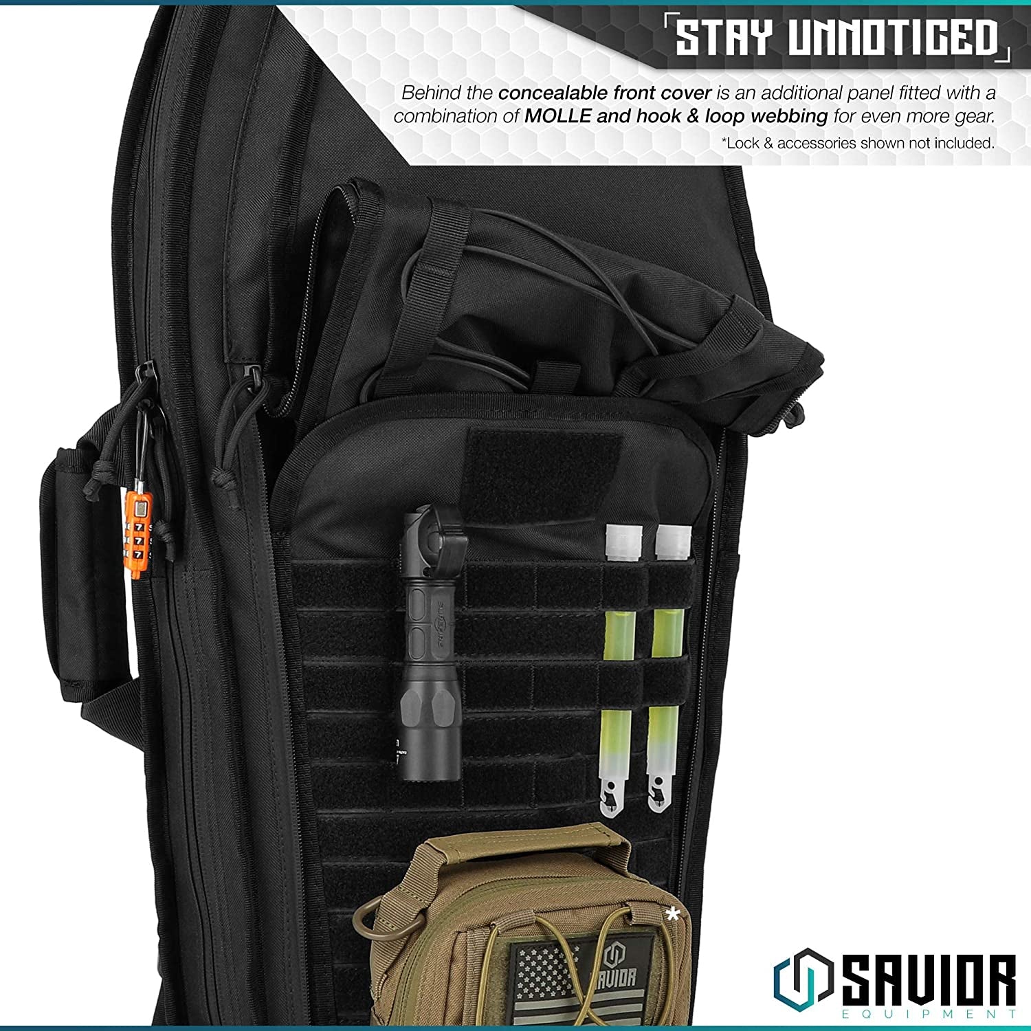 Savior Equipment T.G.B. Black Covert Rifle Carrying Case with Strap, 30 Inch