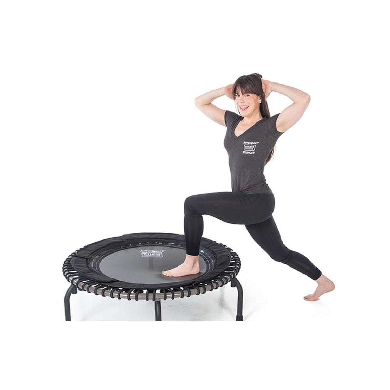 JumpSport 370 PRO Indoor Heavy Duty 39-Inch Trampoline with Handle Bar Accessory - VMInnovations