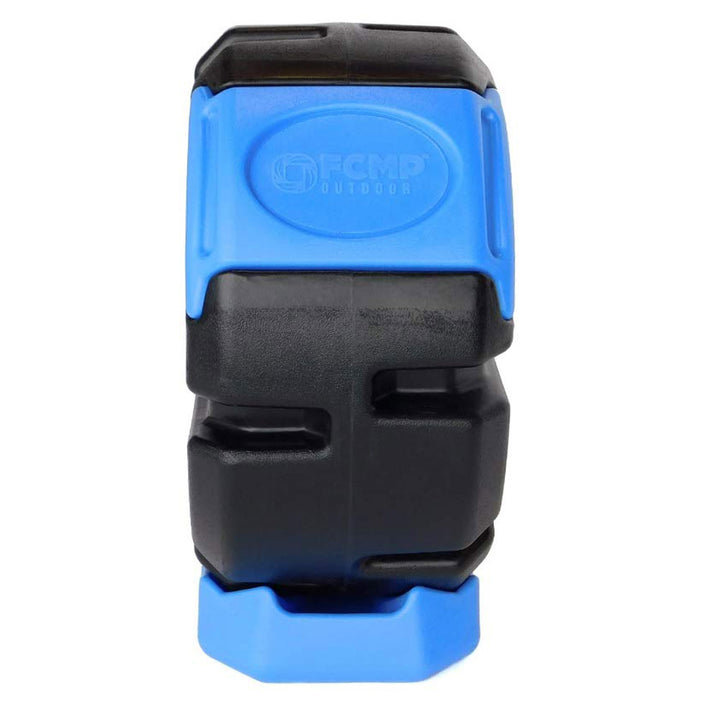 FCMP Outdoor Half Size 19 Gallon Rolling Composter Tumbler Bin, Blue (2 Pack) - VMInnovations