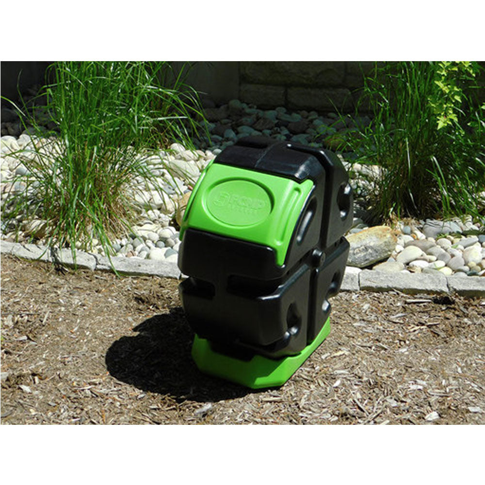 FCMP Outdoor Half Size 19 Gallon Rolling Composter Tumbler Bin, Green (2 Pack) - VMInnovations