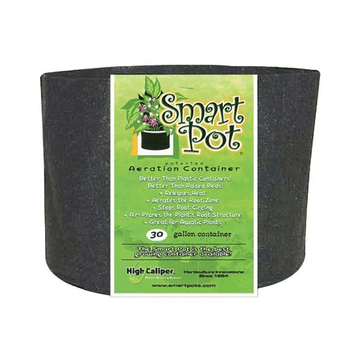 Smart Pot 30 Gallon Fabric Dirt Planter Flower Pot Soft Sided Container, Black - VMInnovations