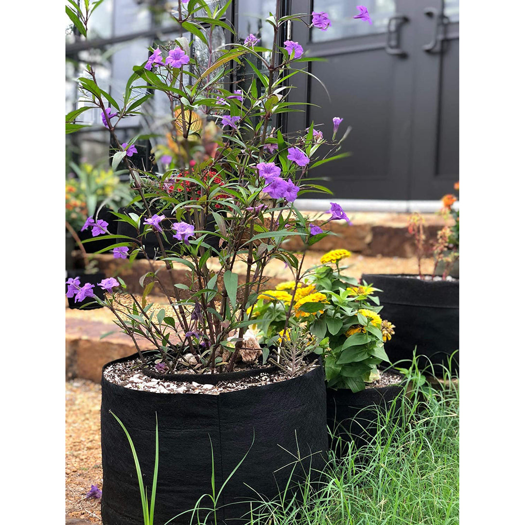 Smart Pot 30 Gallon Fabric Dirt Planter Flower Pot Soft Sided Container, Black - VMInnovations