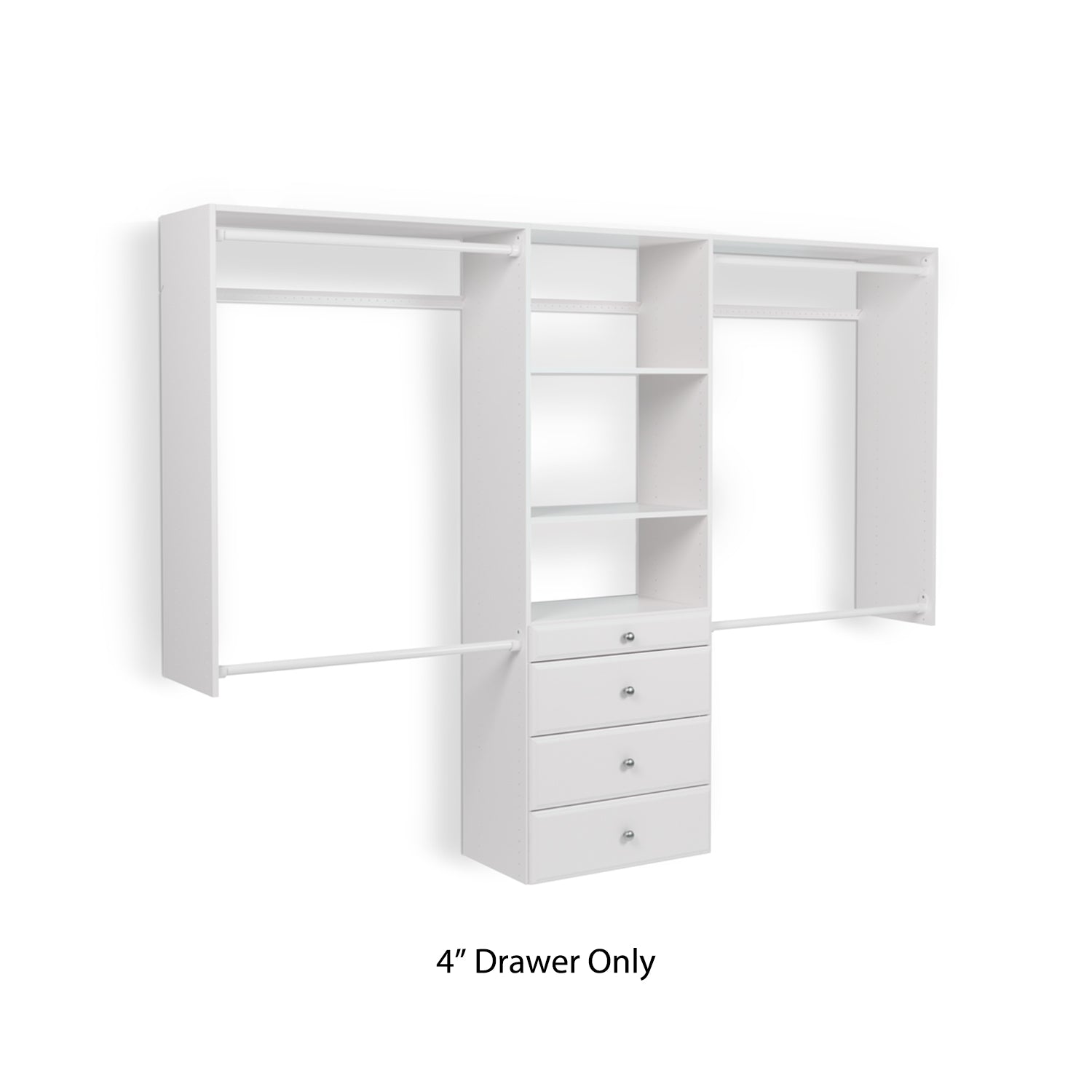 Easy Track RD04ON 4-Inch Deluxe Drawer for Closet Storage Tower Kits, White