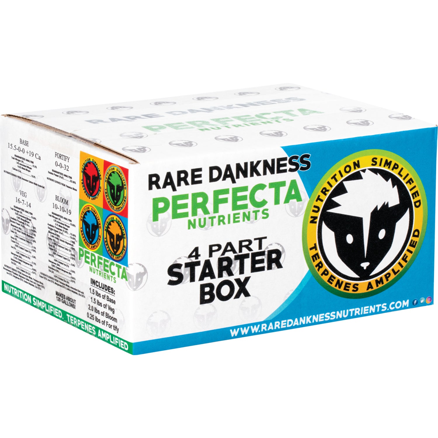 Rare Dankness Nutrients 4 Part Starter Box for Home Hydroponic Gardens(Open Box)