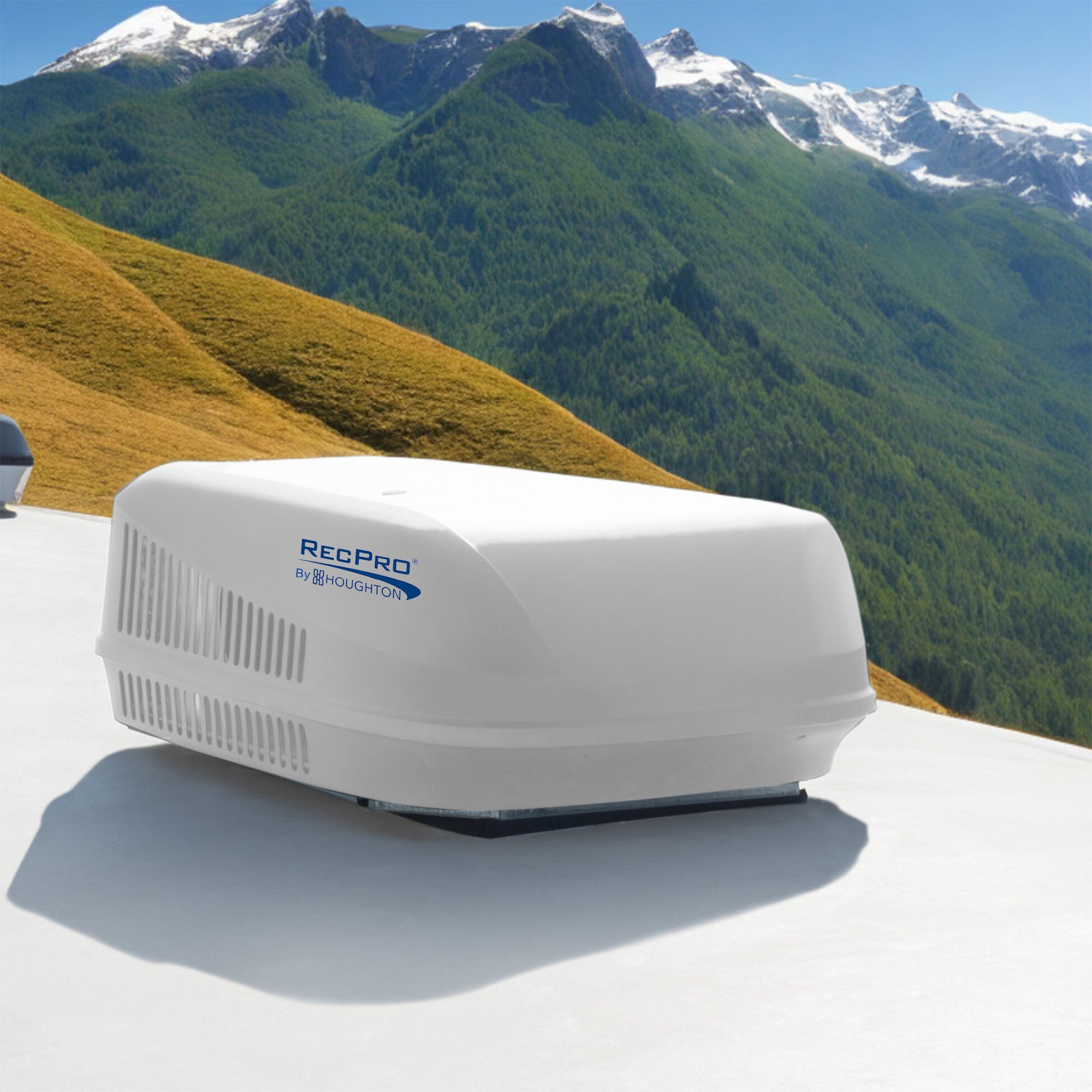 RecPro RV Air Conditioner 9.5K BTU Quiet Cooling Unit with Remote Control, White