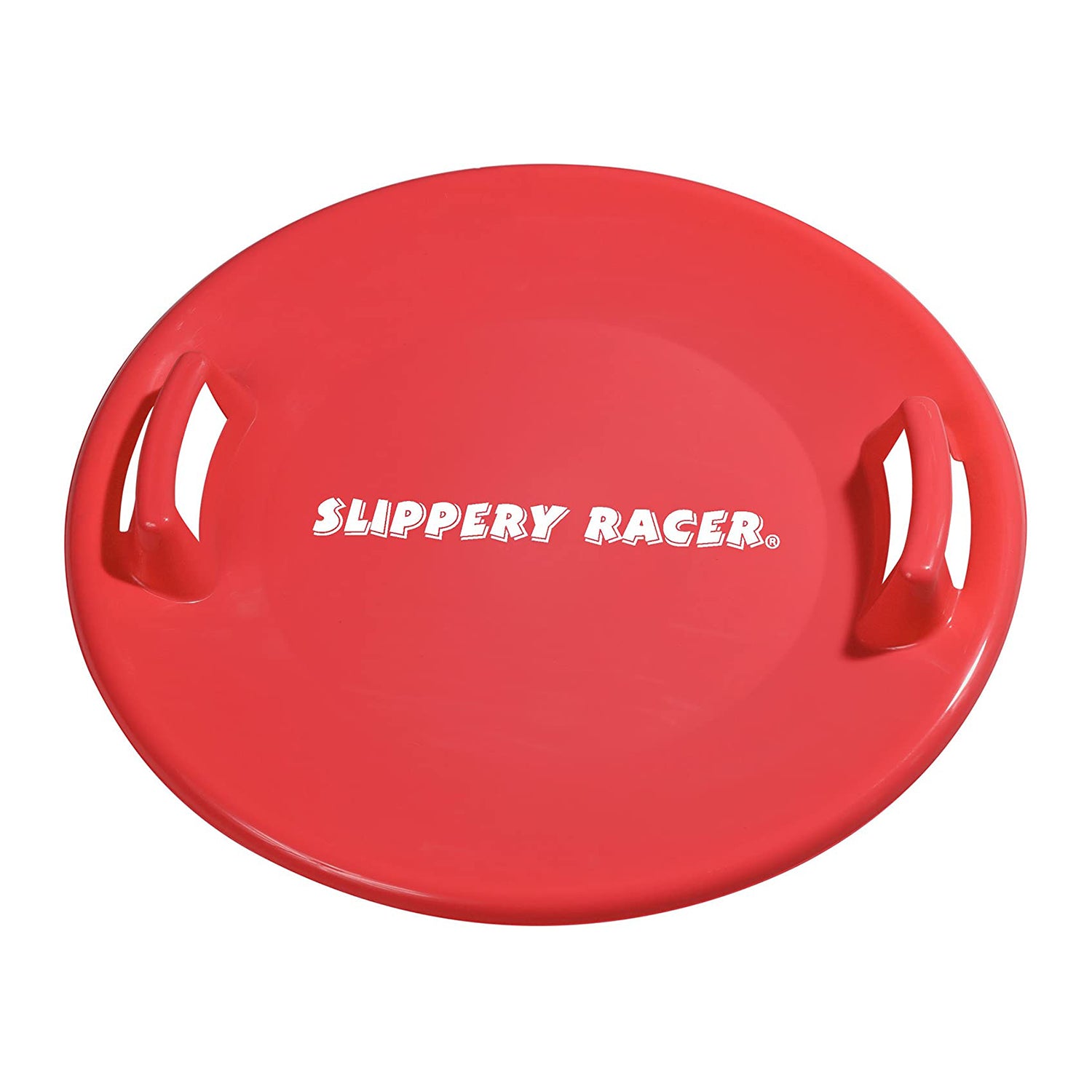 Slippery Racer Downhill Pro Plastic Saucer Snow Sleds, Green, Blue, and Red