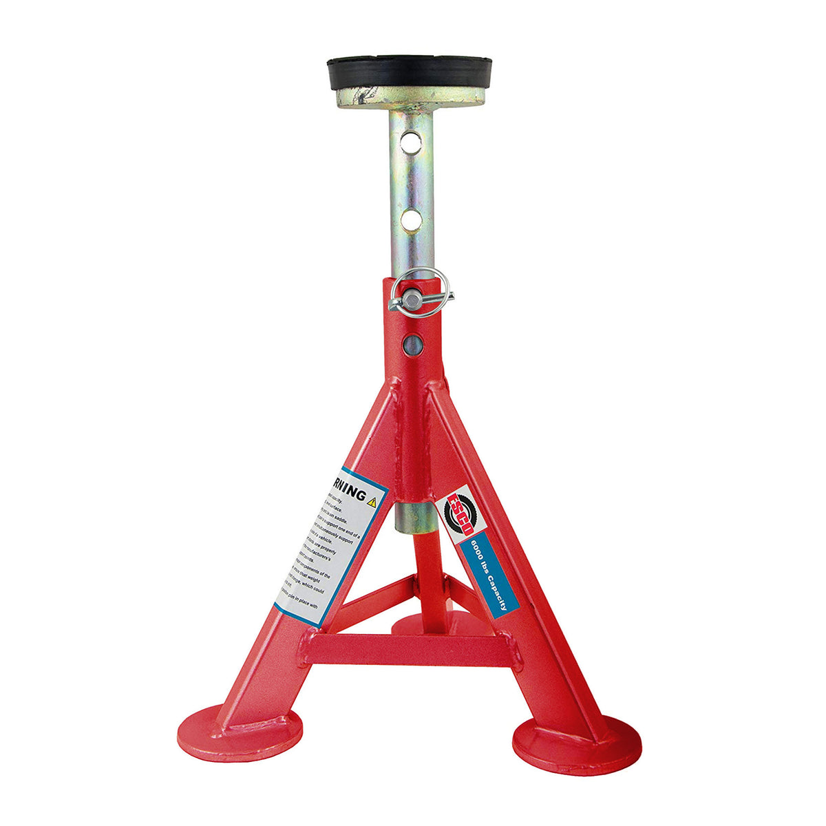 Esco 3 Ton Adjustable Performance Jack Stand w/ Removable Rubber Top, Red (Used)