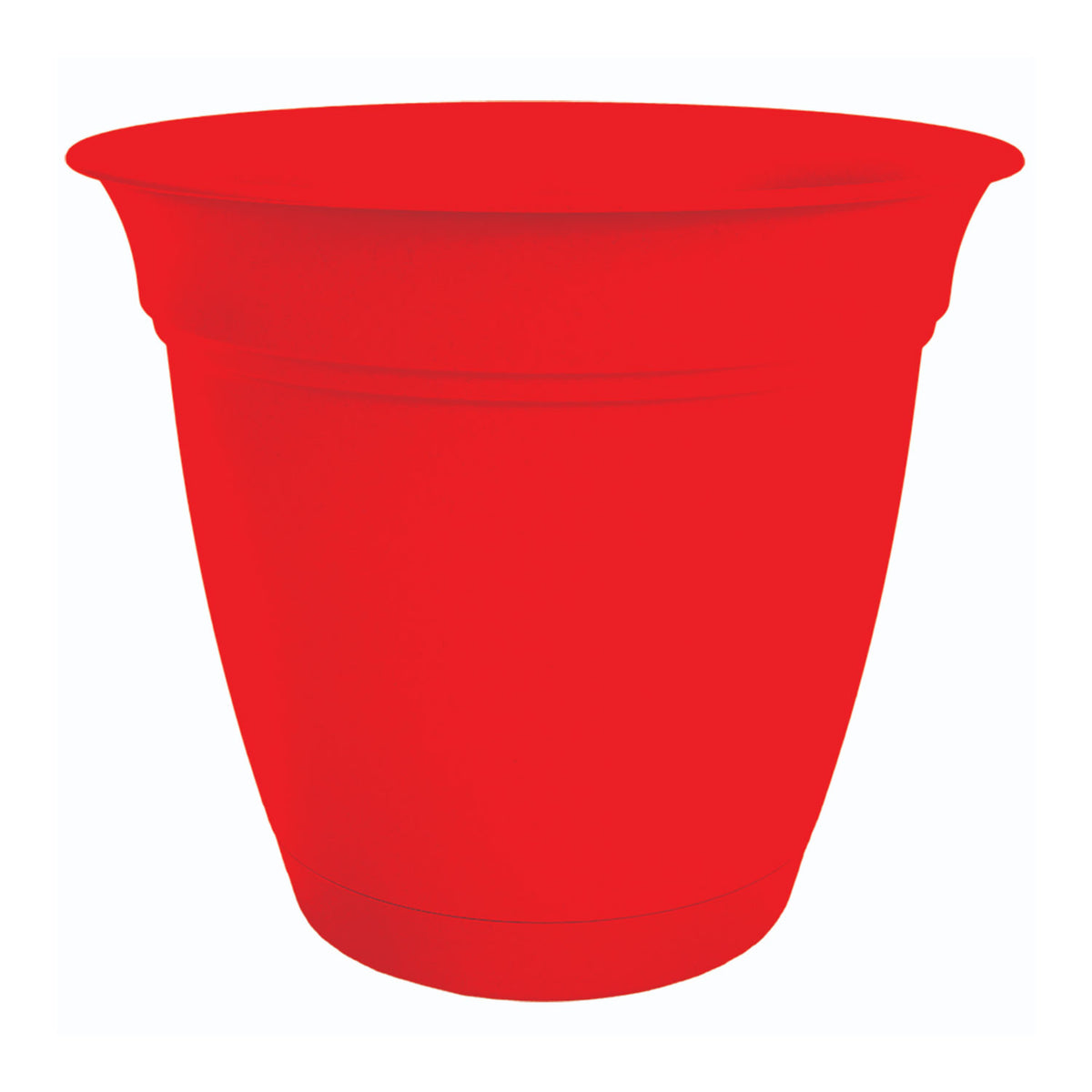 HC Companies ECA06000 6 Inch Eclipse Planter w/ Attached Saucer, Strawberry Red