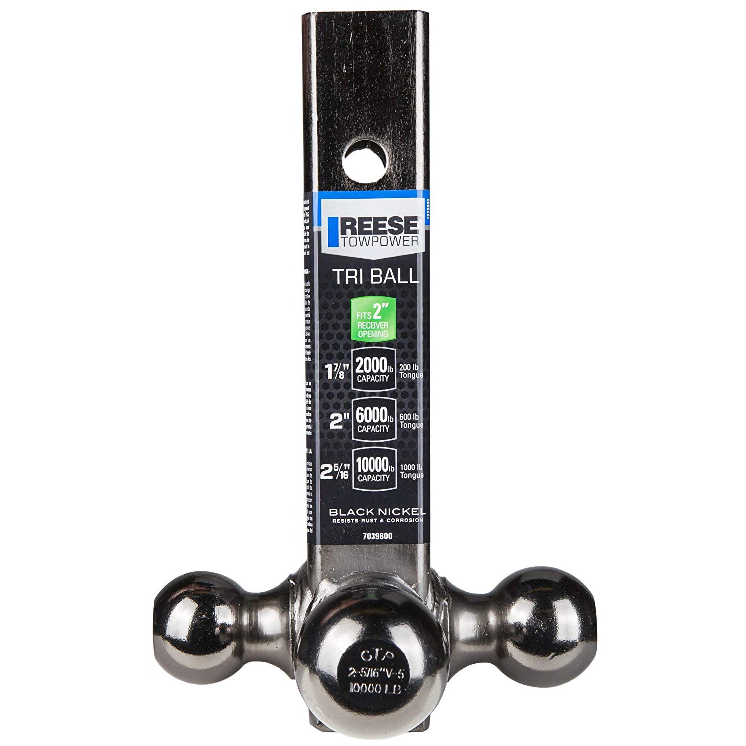 Reese Towpower Universal Vehicle Triple Ball Tow Mount, Black (Open Box) - VMInnovations