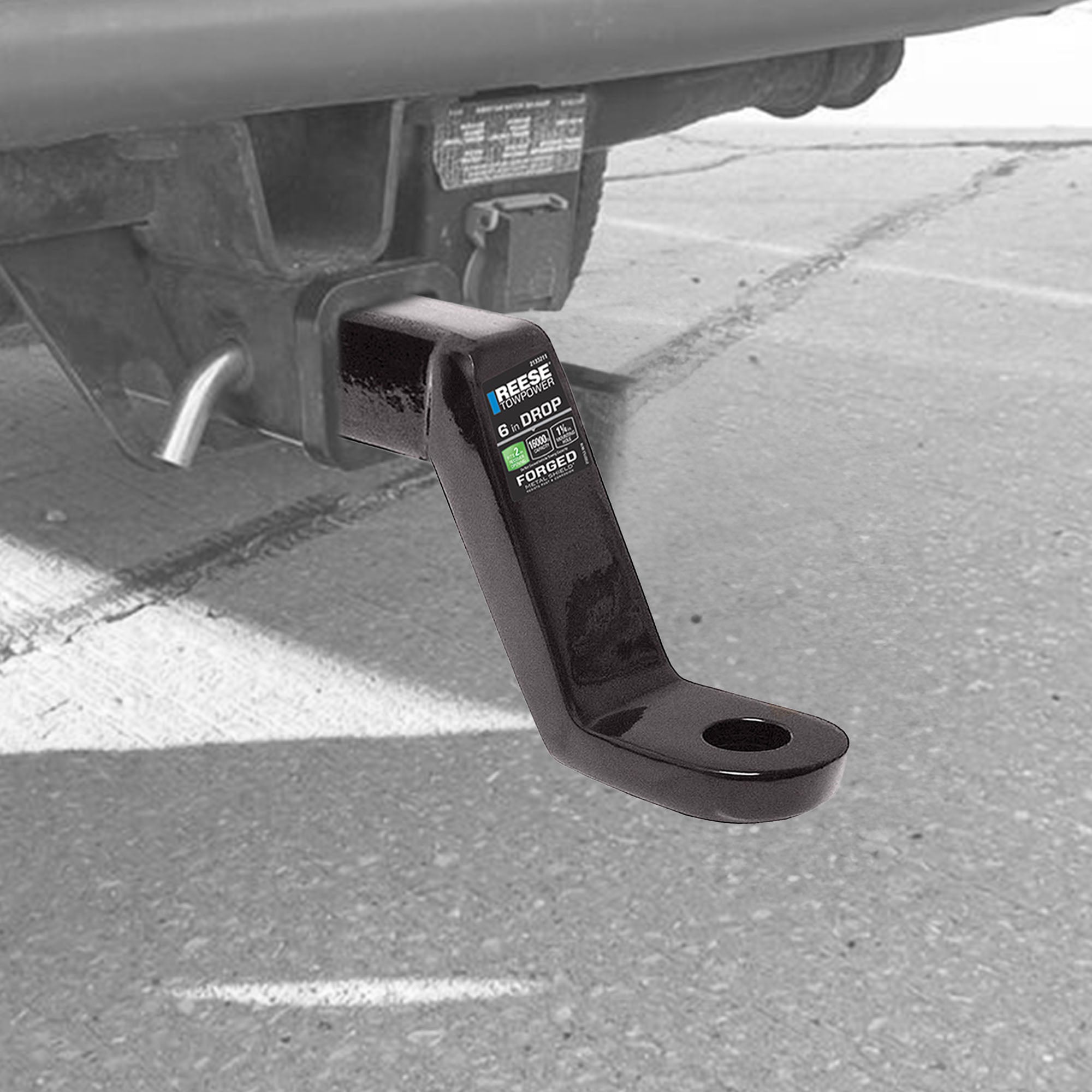 REESE Trailer Hitch Ball Mount, Fits 2" Receiver, 4" Drop, 16000 lbs, Black - VMInnovations