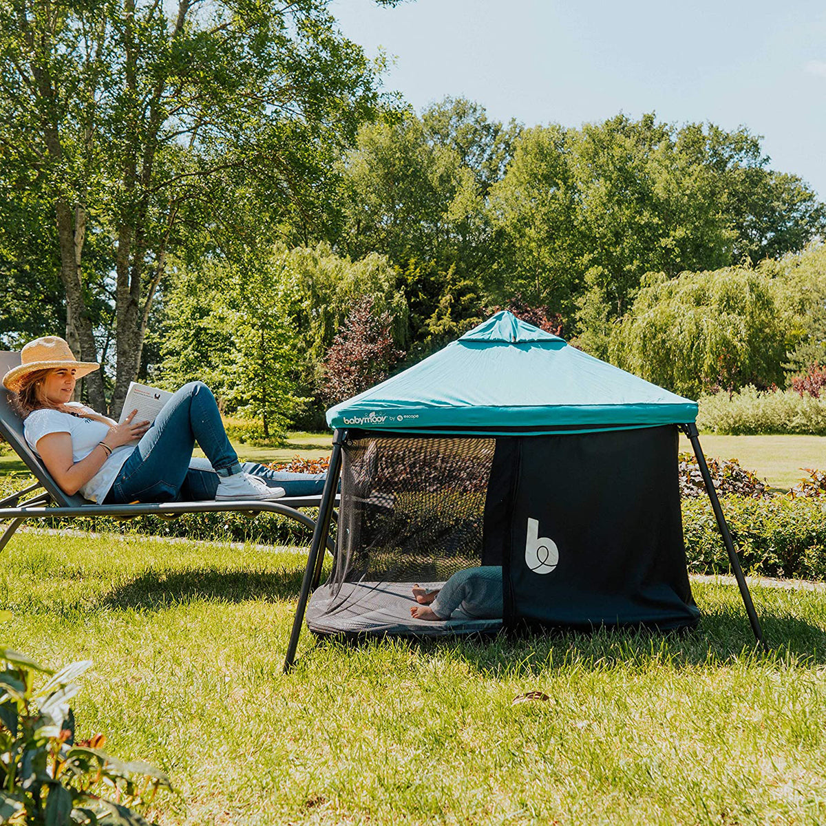 Babymoov Naos Anti-UV Mesh Canopy for Naos Travel Cot, Blue (Canopy Only) - VMInnovations