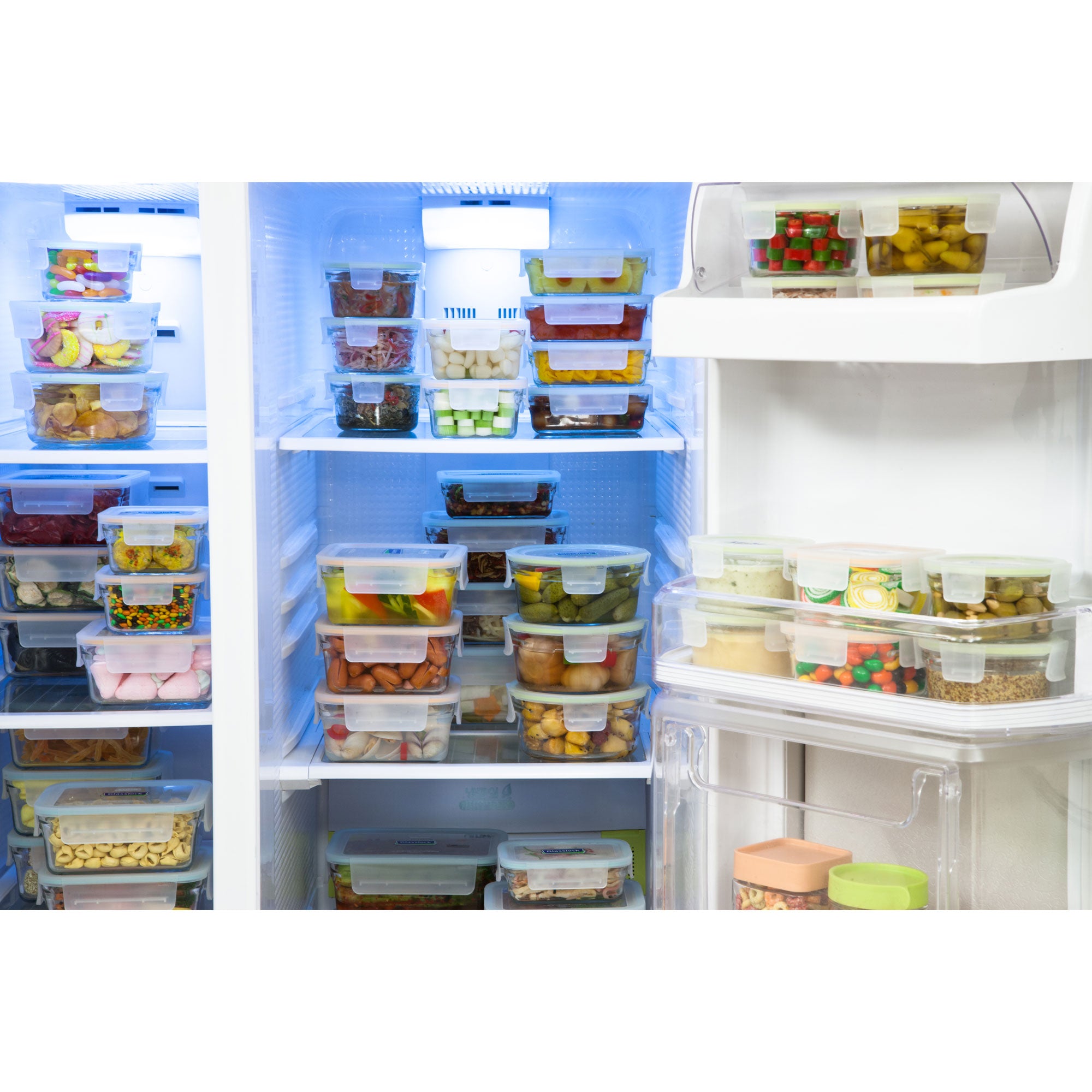 Glasslock Oven and Microwave Safe Glass Food Containers 28 Piece Set (Open Box) - VMInnovations