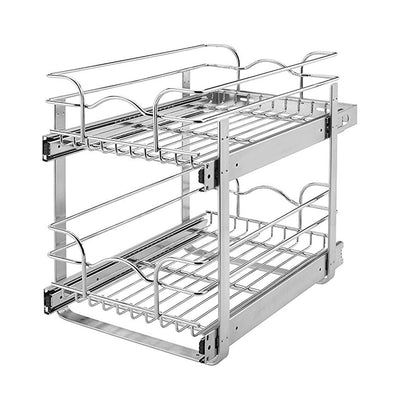 Rev-A-Shelf 12" Wide 18" Deep 2 Tier Pull Out Wire Basket (Open Box) (3 Pack)