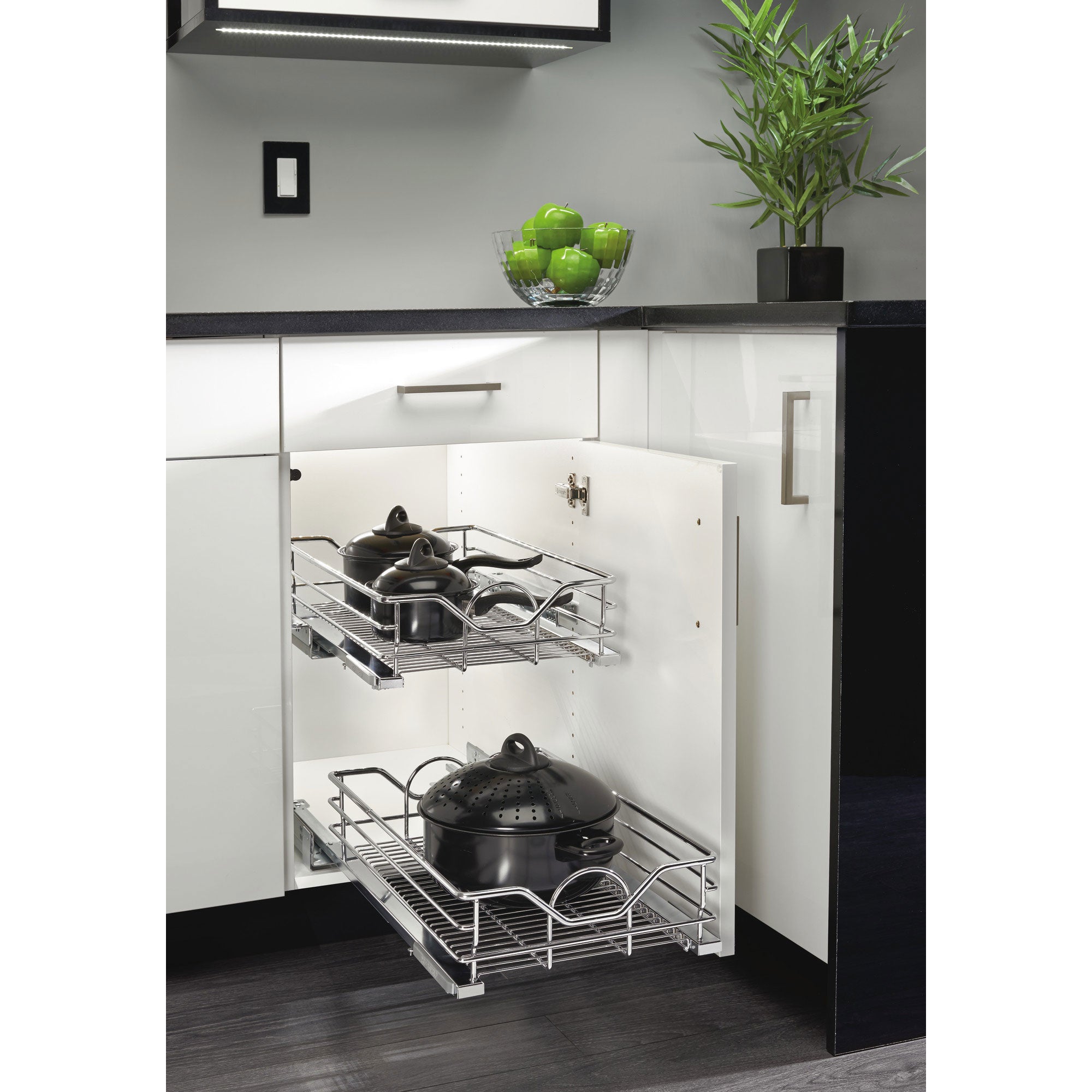 Rev-A-Shelf Pullout Cabinet Basket w/ Soft-close, 14.5'' x 21.74'', 5730-15CR - VMInnovations