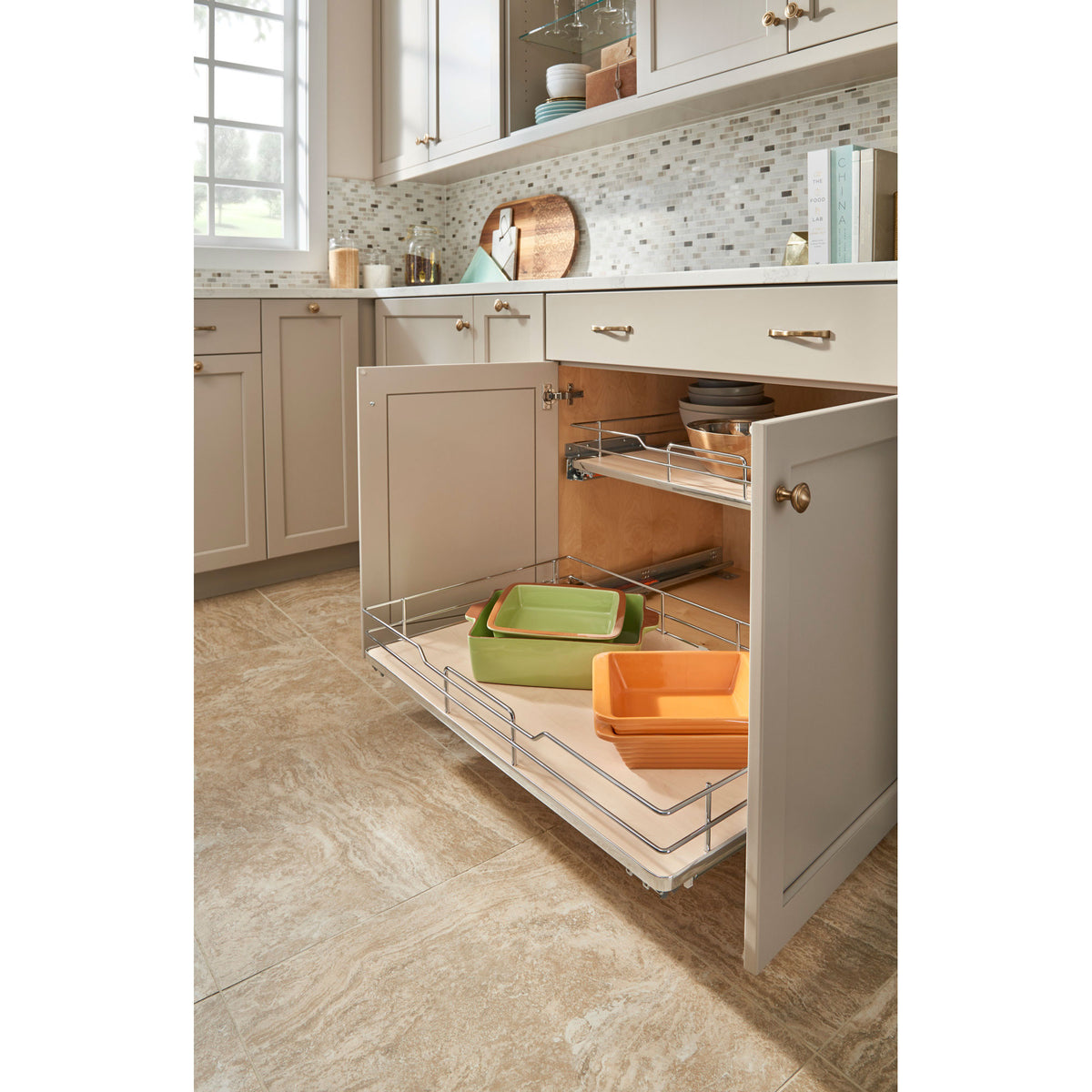 Rev-A-Shelf 33 Inch Single Cabinet Pull Out Basket w/ Soft Close (Open Box)