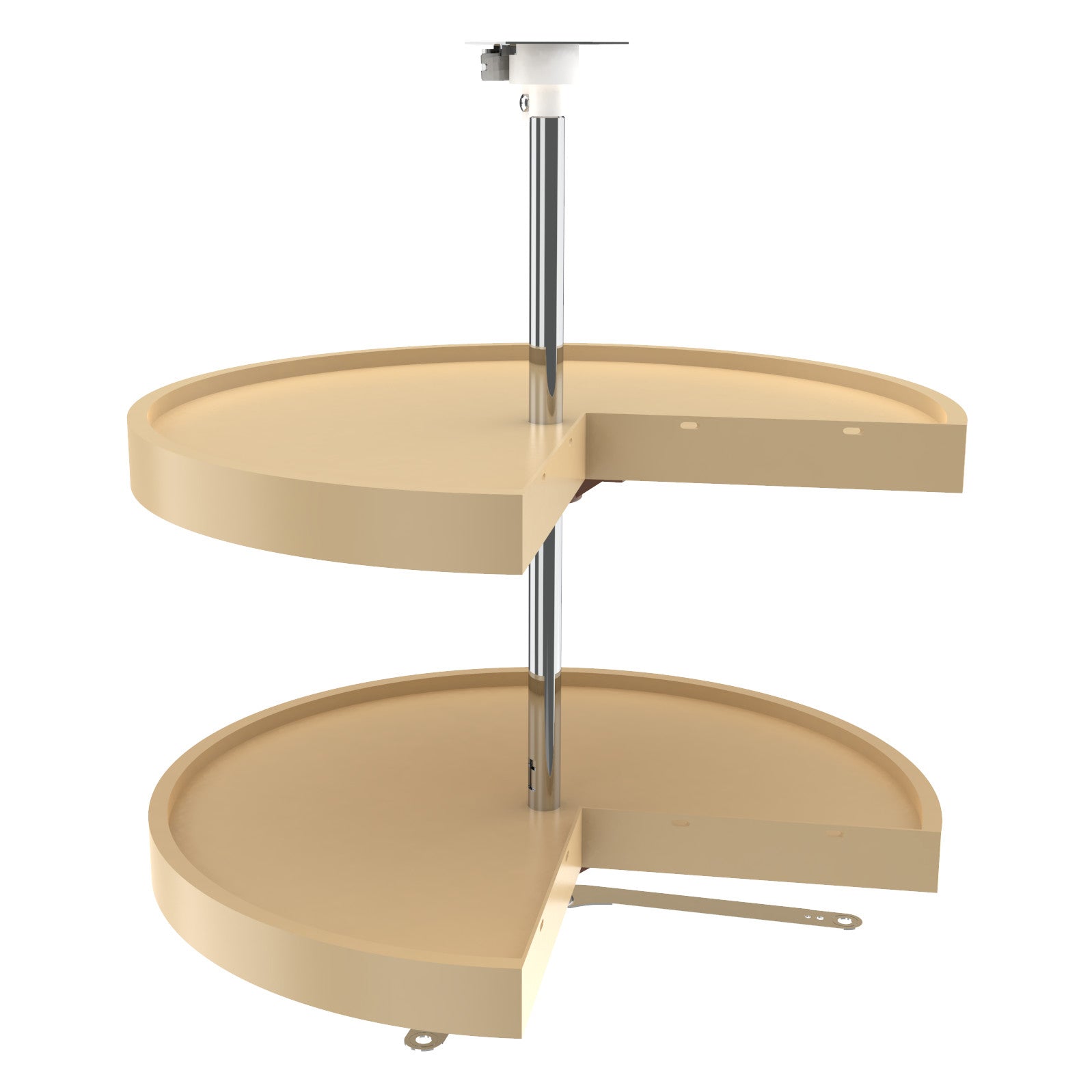 Rev-A-Shelf 24" Almond Pie-Cut Cabinet Lazy Susan 2-Shelf, Certified Refurbished