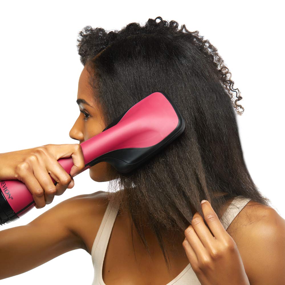 Revlon Revolutionary Unique Home 2-in-1 Hair Dryer/Styling Brush, Pink(Open Box)