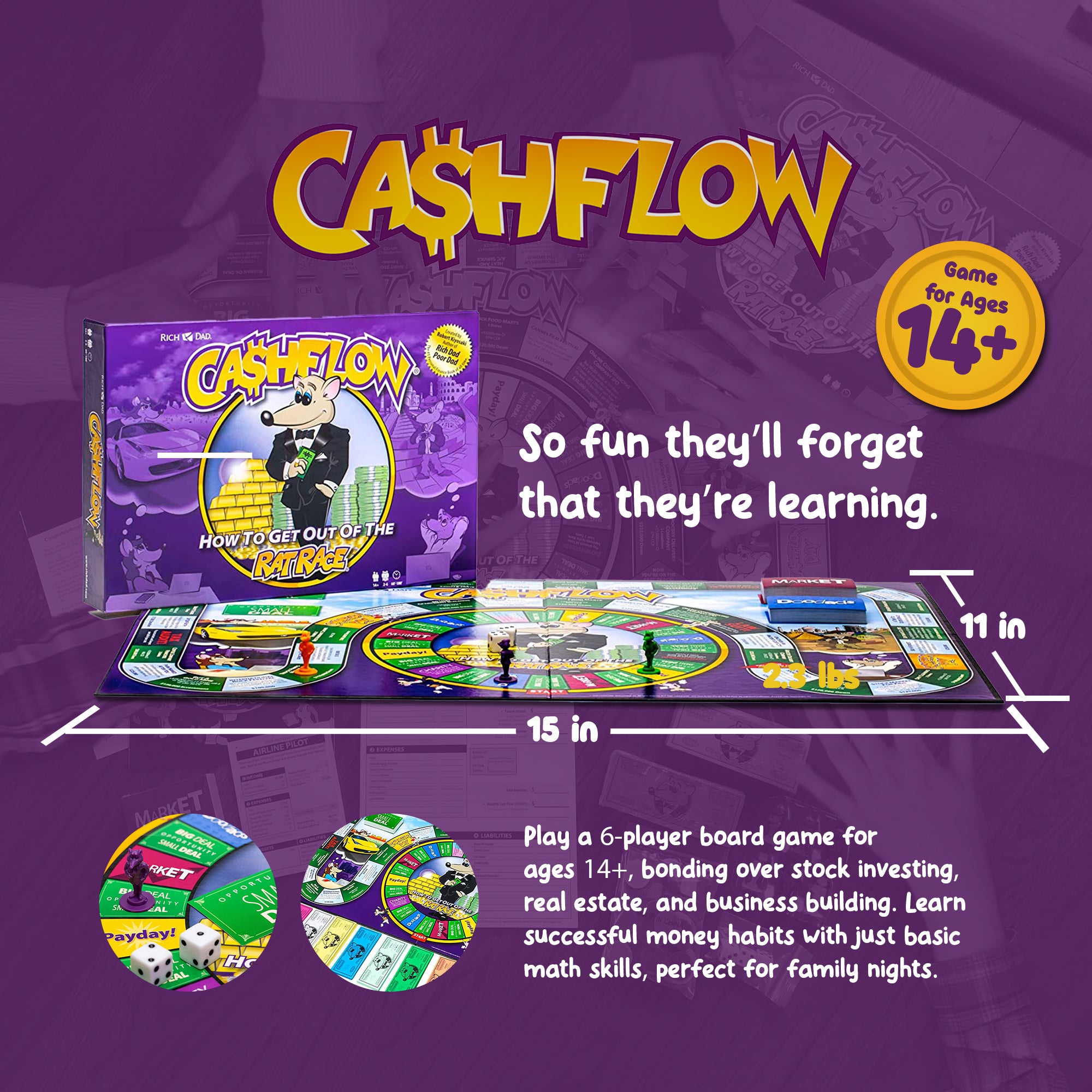 Rich Dad CASHFLOW Strategic Investing & Educational Board Game (Open Box)