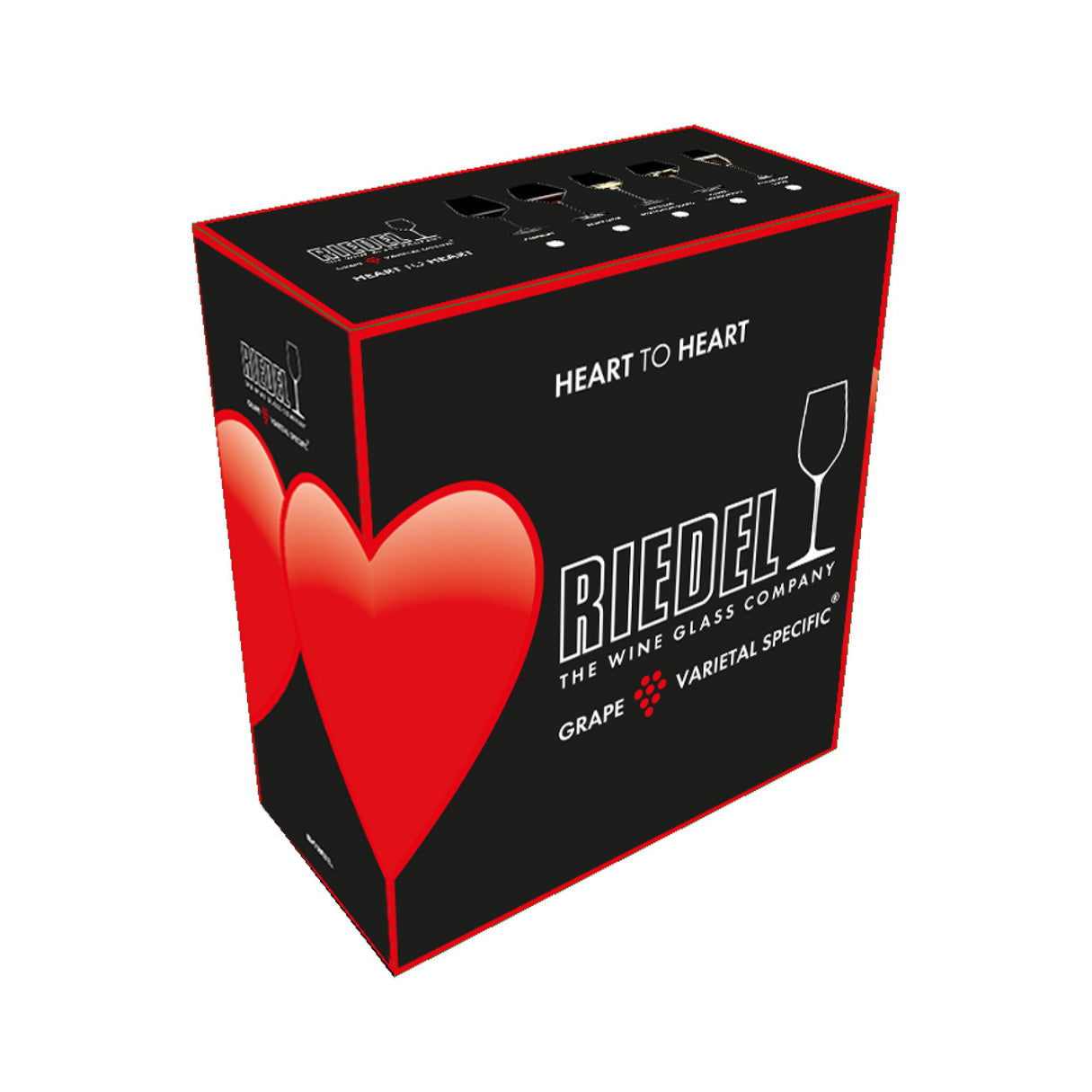 Riedel Sunshine Glass (2 Pack) & Heart to Heart Crystal Red Wine Glass (2 Pack) - VMInnovations