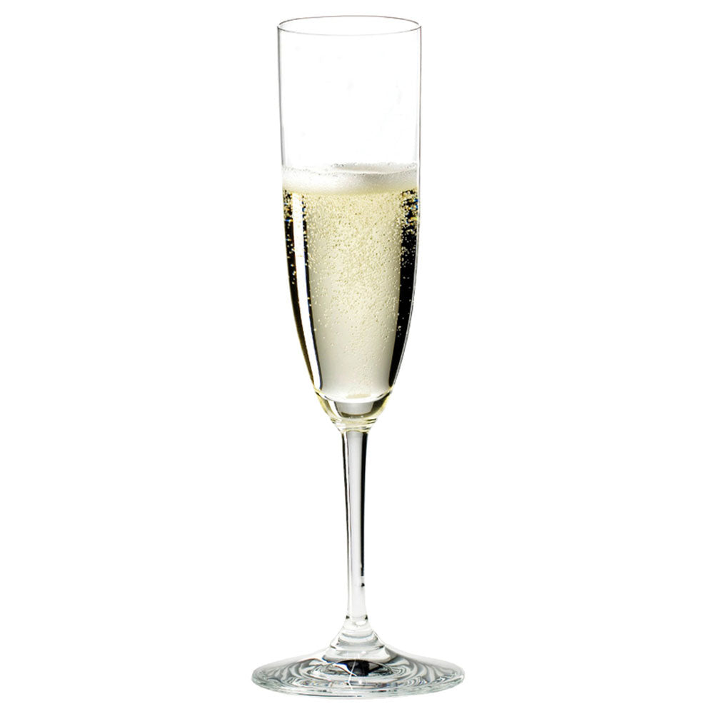 Riedel Vinum Dishwasher Safe Crystal Champagne Wine Glasses w/ Cloth (8 Pack)